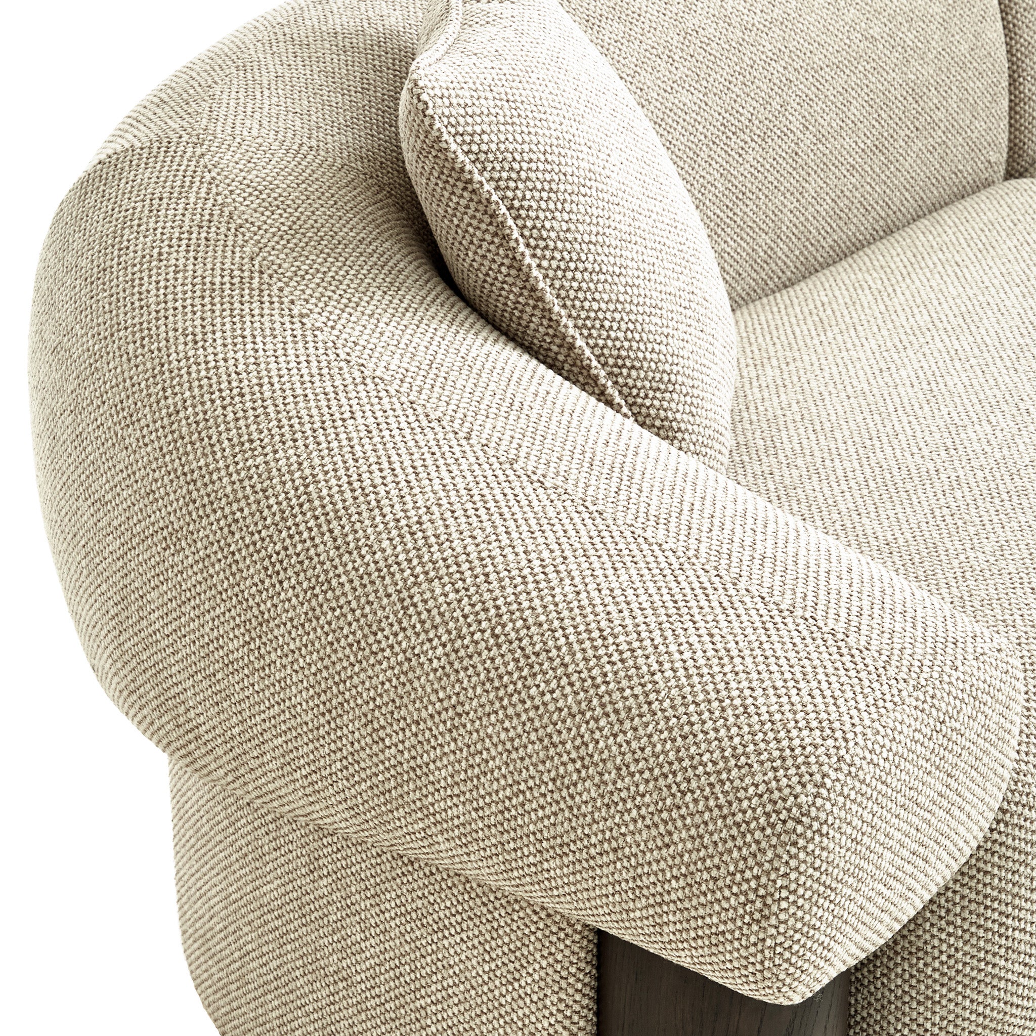 CLC12574-IG Dark Brown 3 Seater Sofa - Soft Beige - Image 6