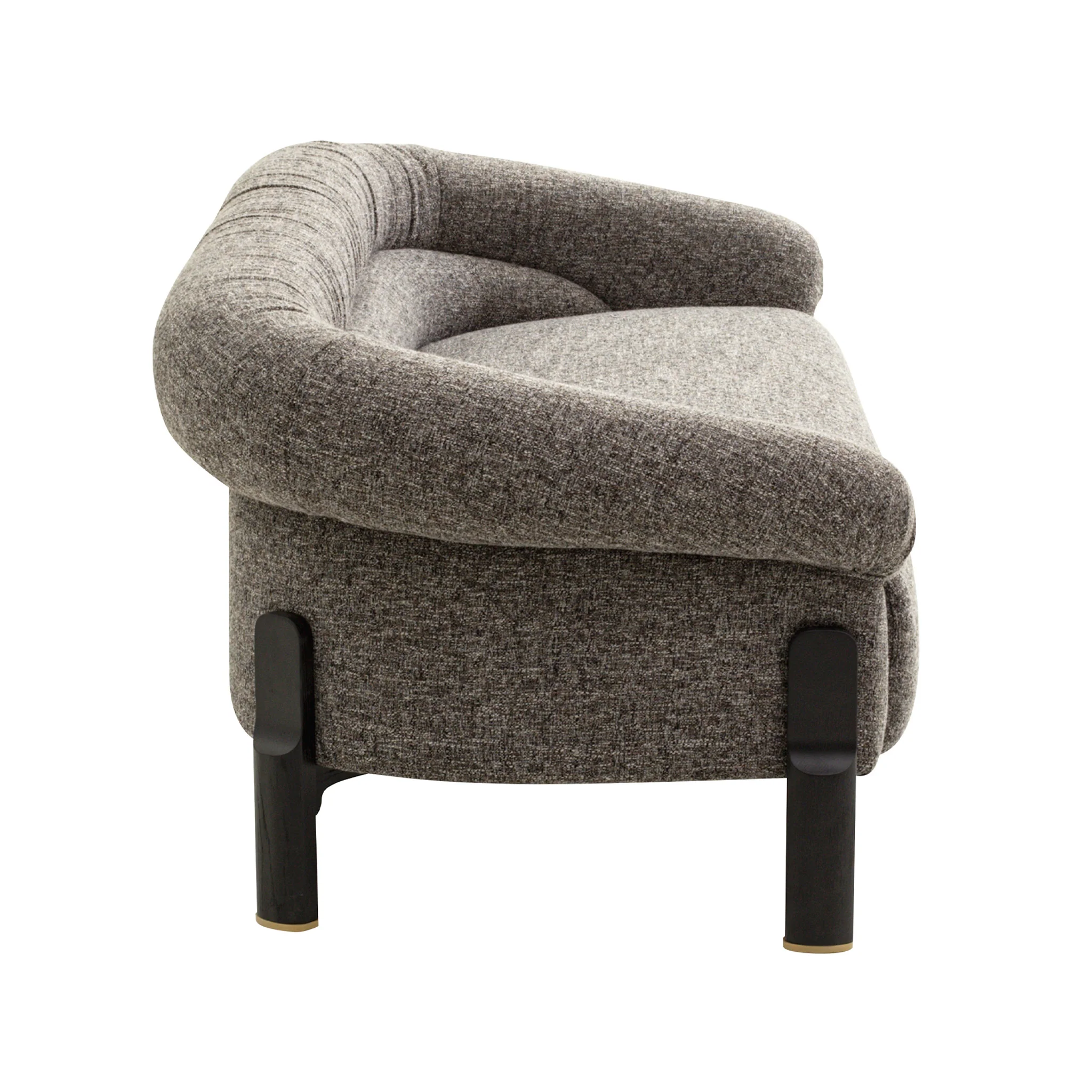 CLC12576-IG Black 3 Seater Sofa - Shadow Grey - Image 3