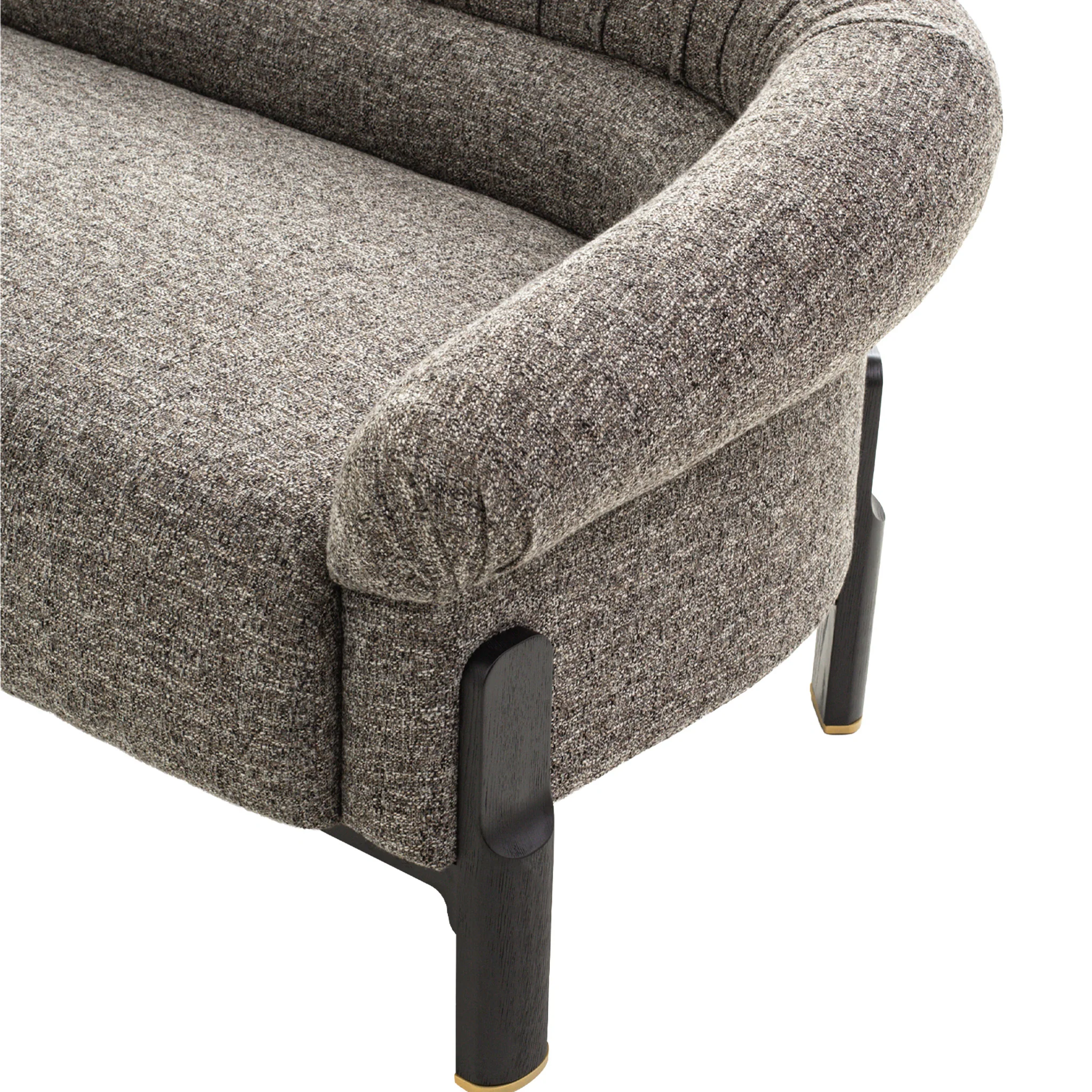 CLC12576-IG Black 3 Seater Sofa - Shadow Grey - Image 6