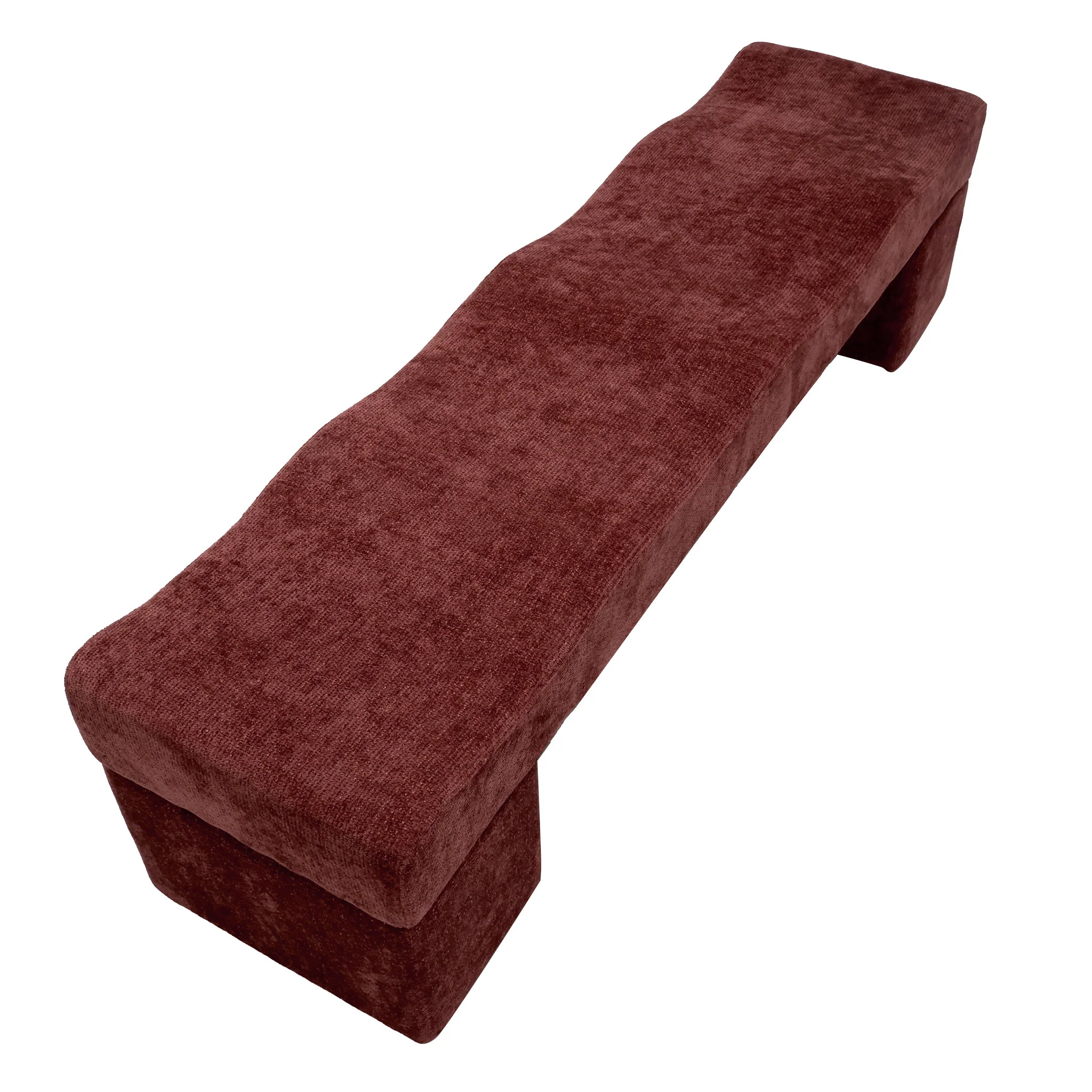 CLC12646-FH 1.8m Ottoman Bench - Lila Burgundy - Image 2