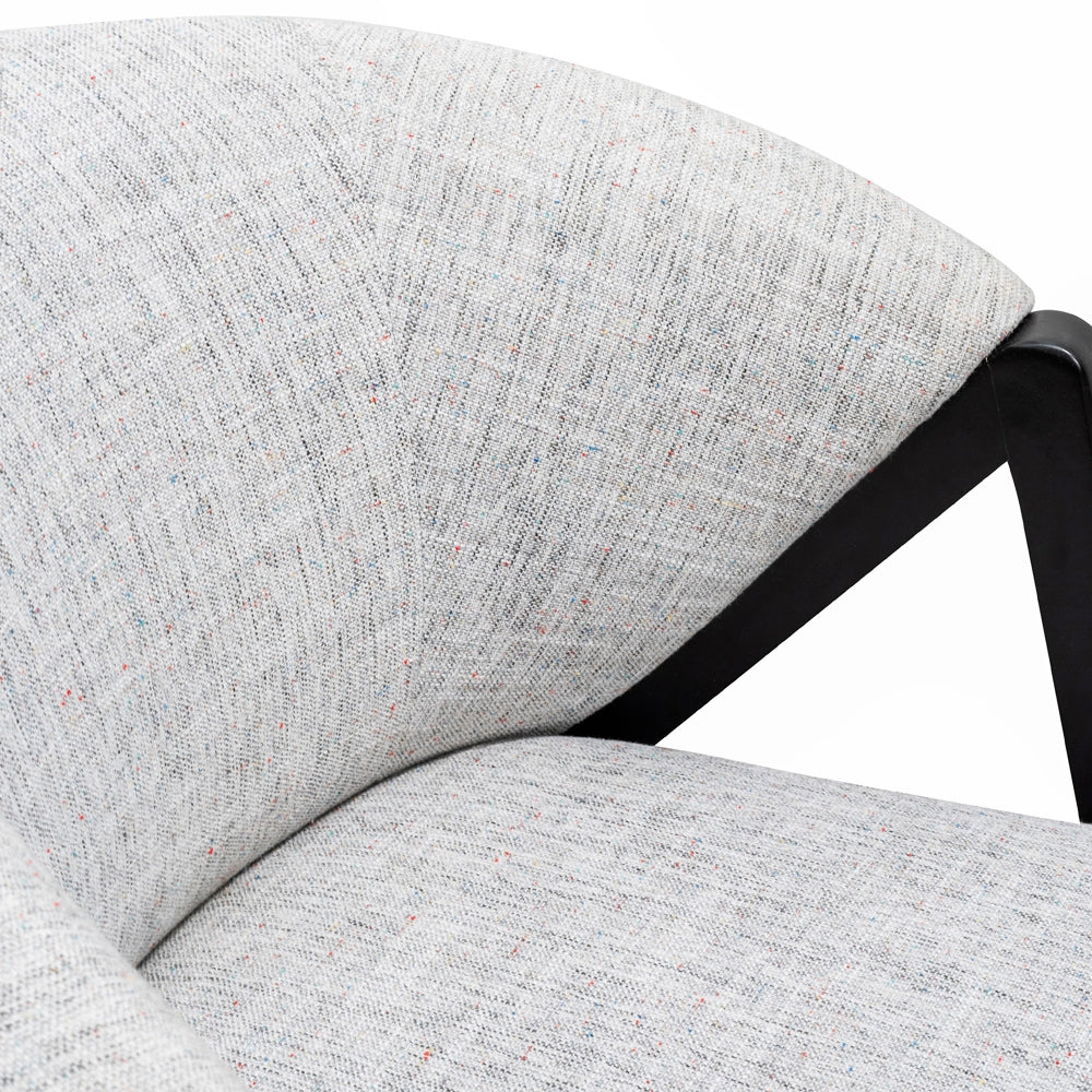 CLC2300-IG Armchair - Light Spec Grey - Black Oak - Image 10