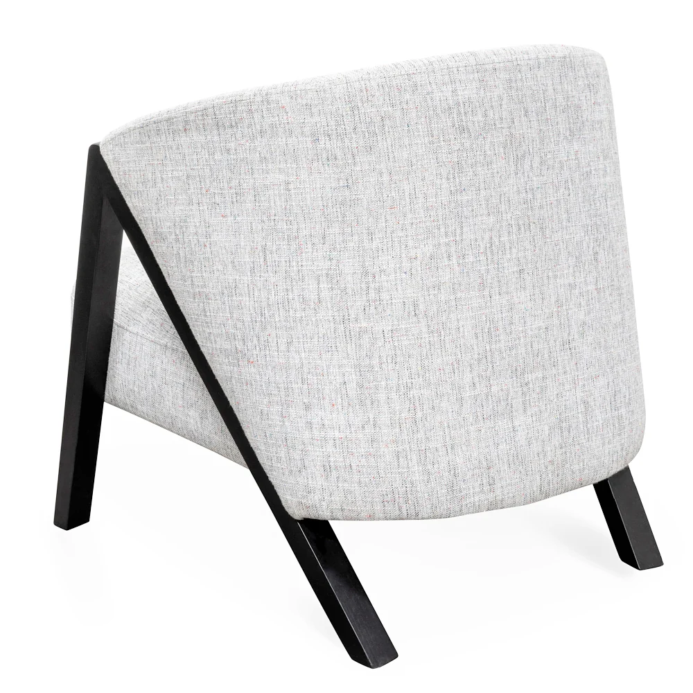 CLC2300-IG Armchair - Light Spec Grey - Black Oak - Image 3