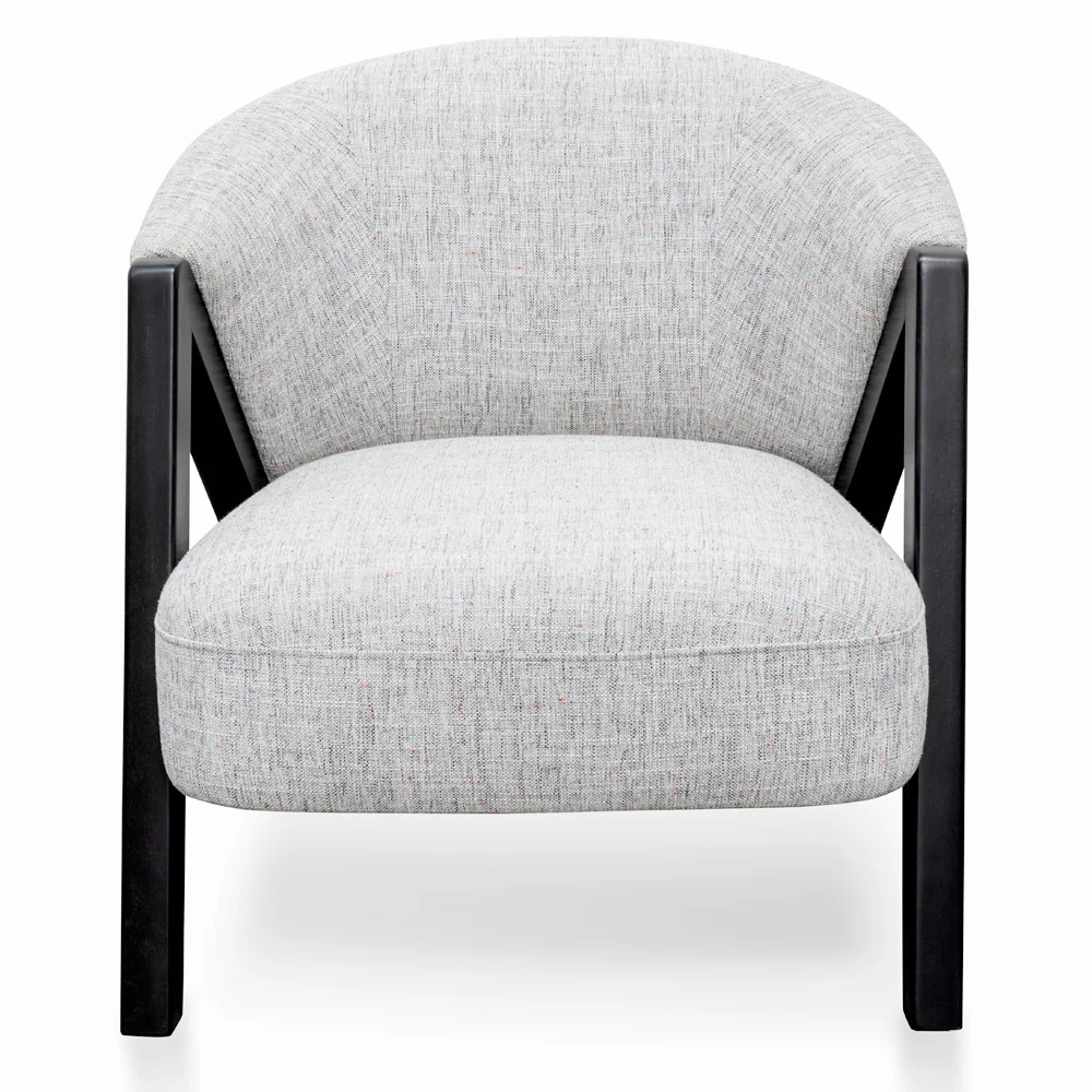 CLC2300-IG Armchair - Light Spec Grey - Black Oak - Image 4