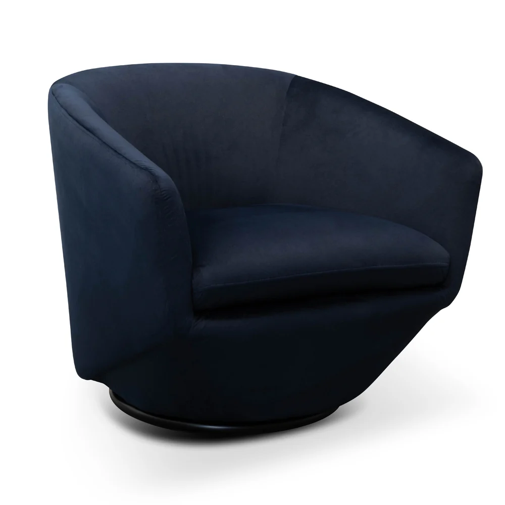 CLC2534-KSO Swivel Lounge Chair - Navy Velvet - Image 3