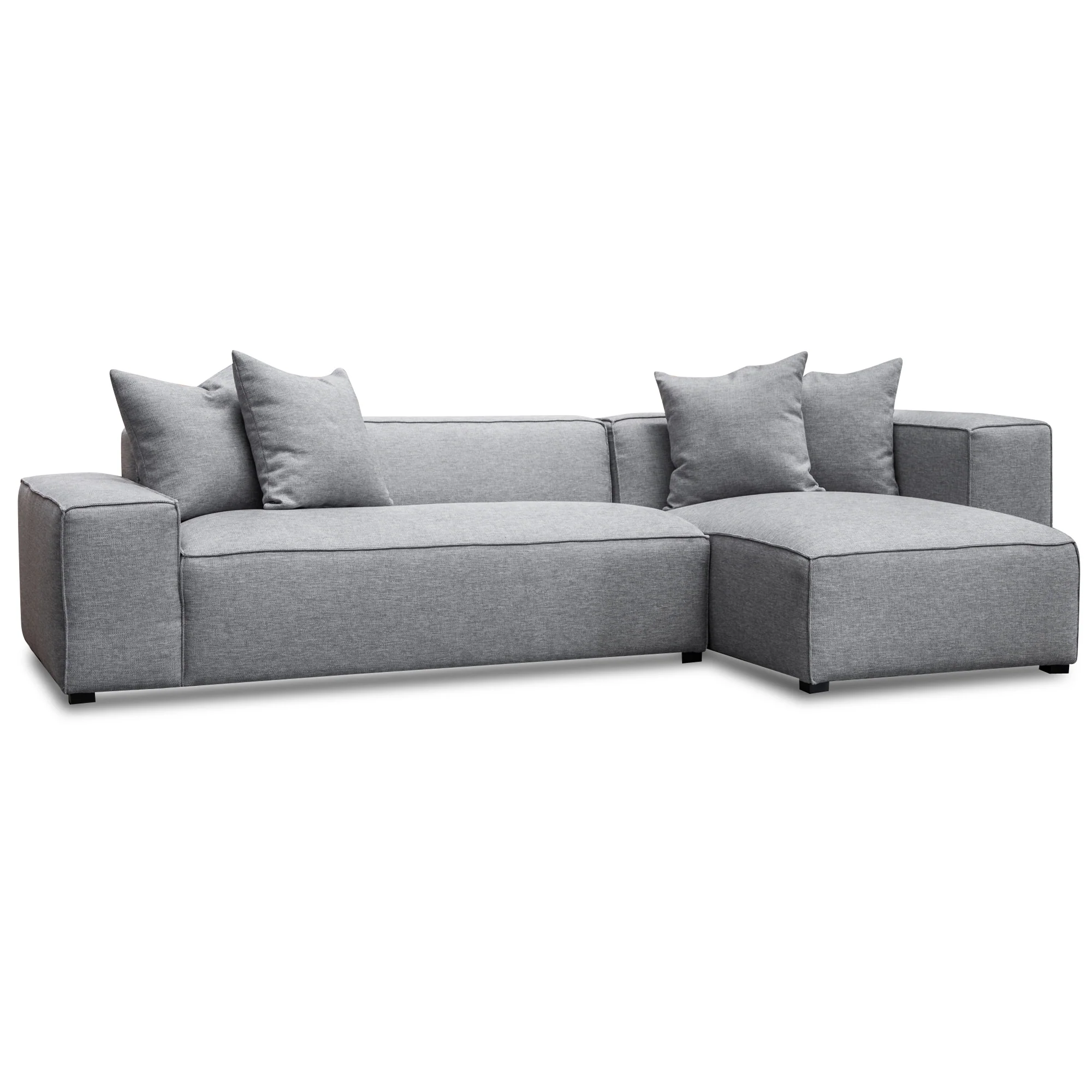 CLC2851-CA 3 Seater Right Chaise Sofa - Graphite Grey - Image 3