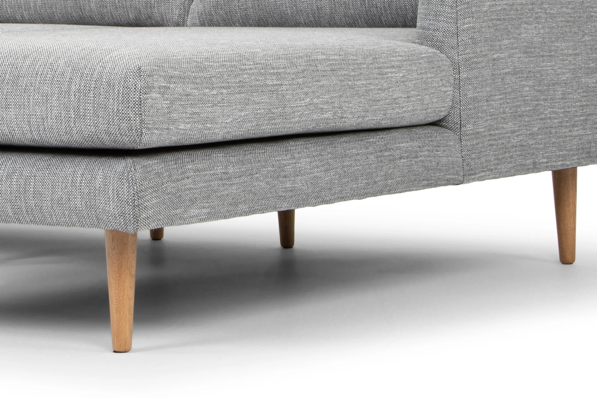 CLC2864-FA 3 Seater With Right Chaise Sofa - Graphite Grey with Natural Legs - Image 3