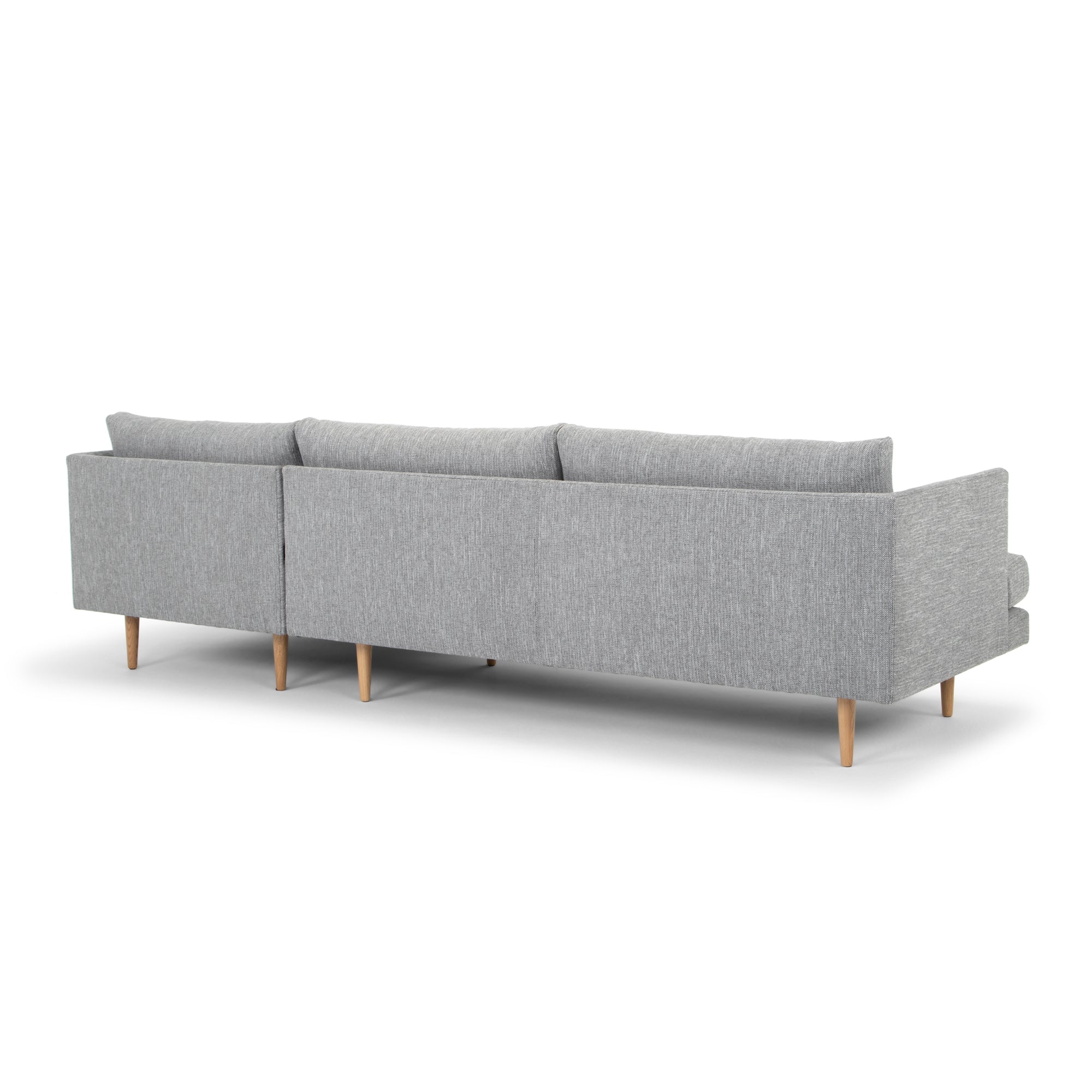 CLC2864-FA 3 Seater With Right Chaise Sofa - Graphite Grey with Natural Legs - Image 4