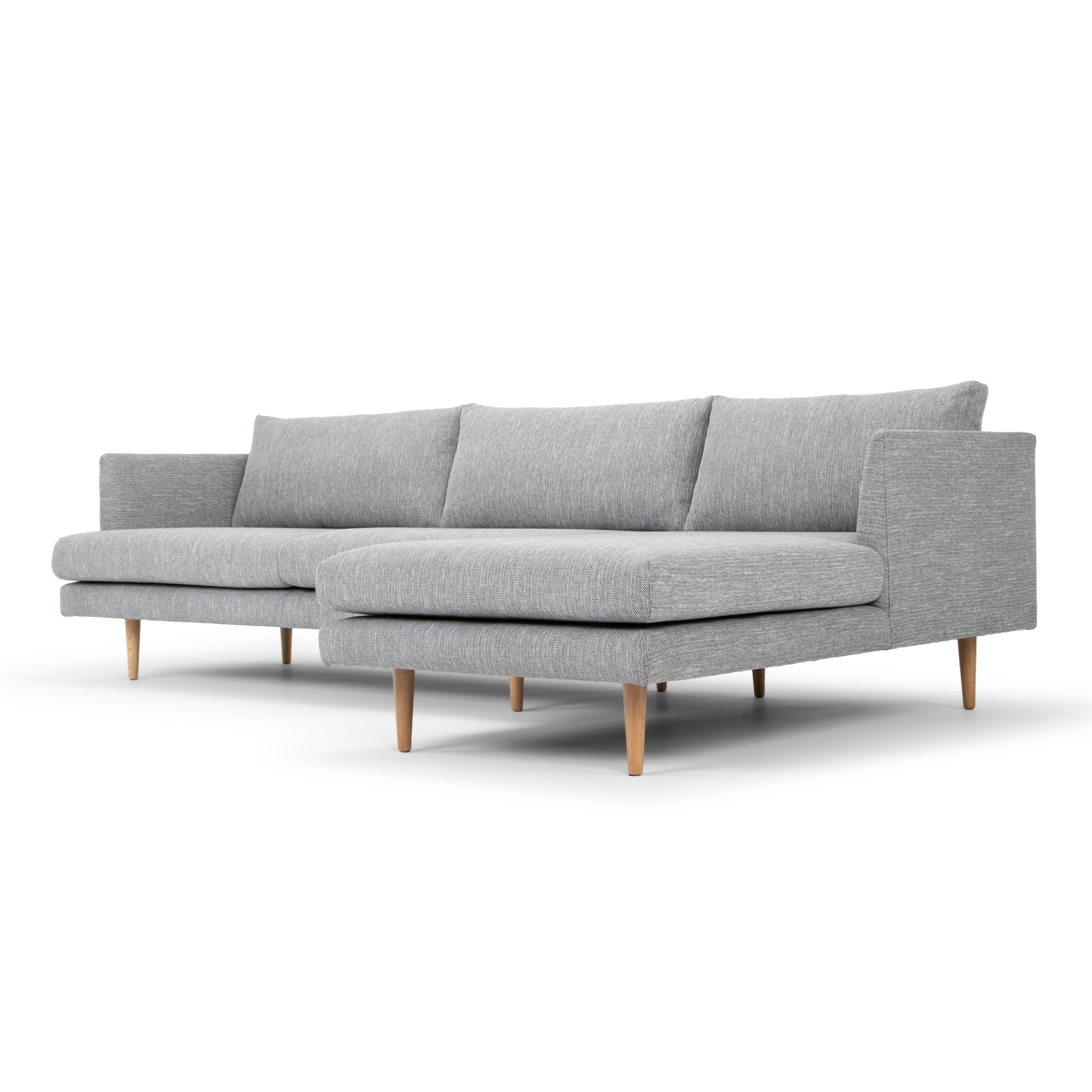 CLC2864-FA 3 Seater With Right Chaise Sofa - Graphite Grey with Natural Legs - Image 6