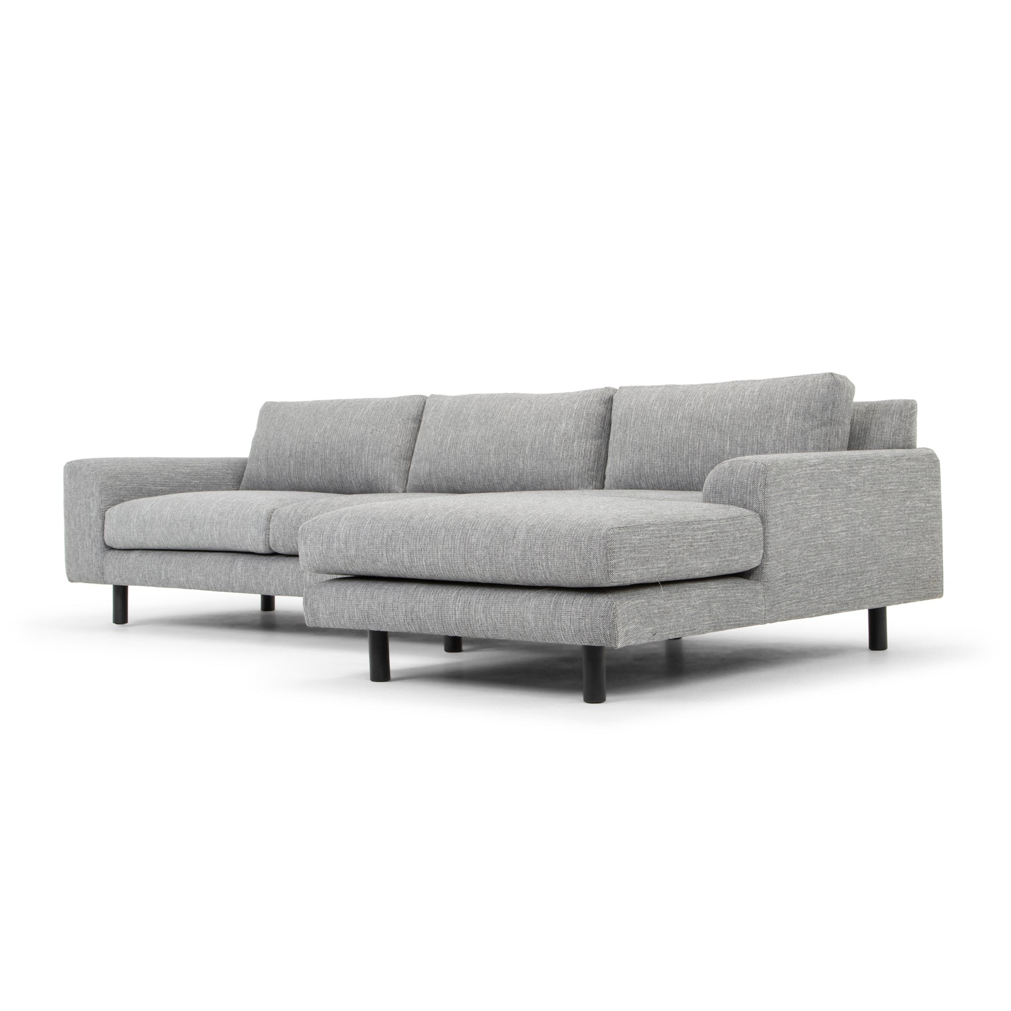 CLC2870-FA 3 Seater Right Chaise Sofa - Graphite Grey with Black Legs - Last one - Image 5