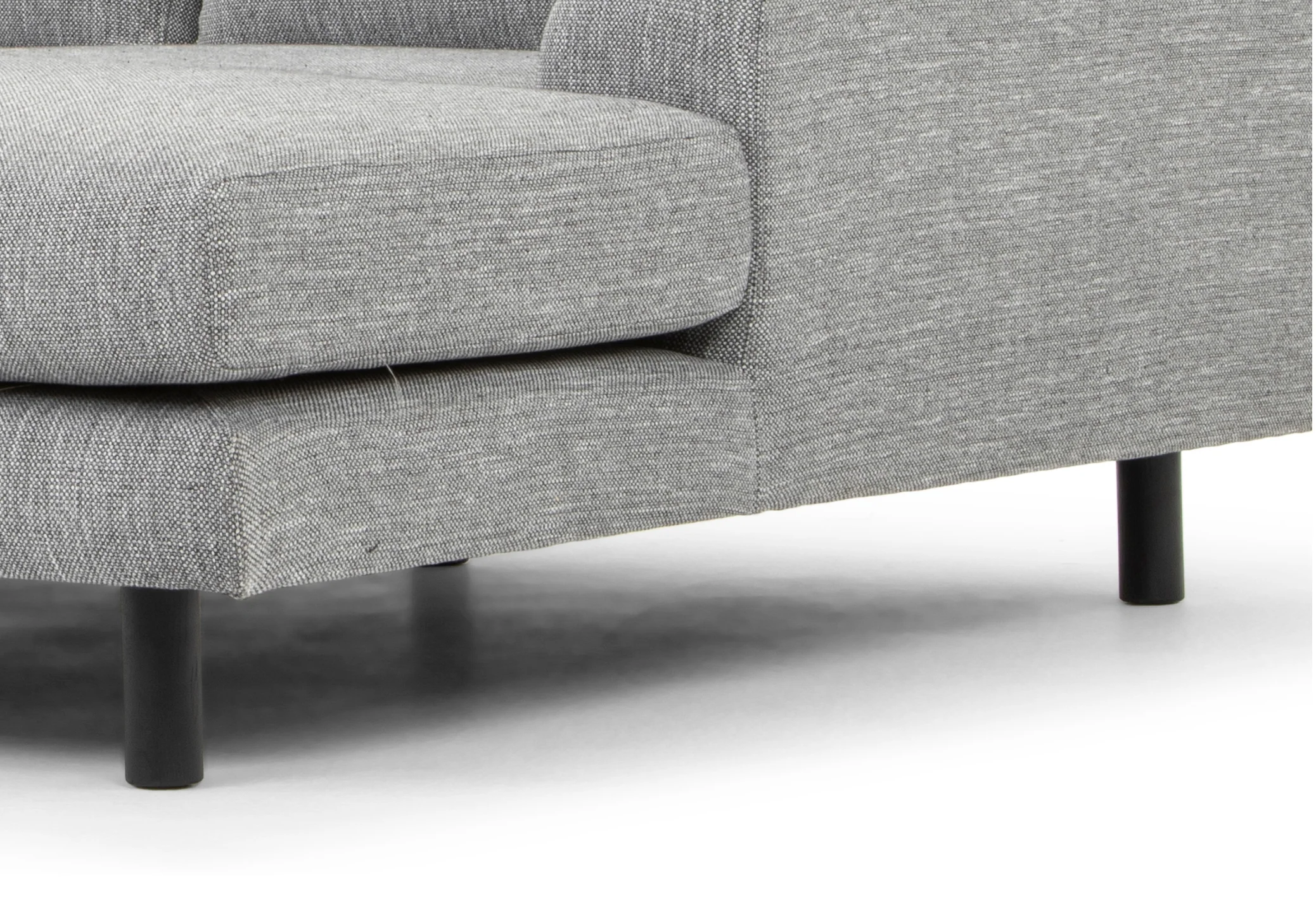 CLC2870-FA 3 Seater Right Chaise Sofa - Graphite Grey with Black Legs - Last one - Image 6