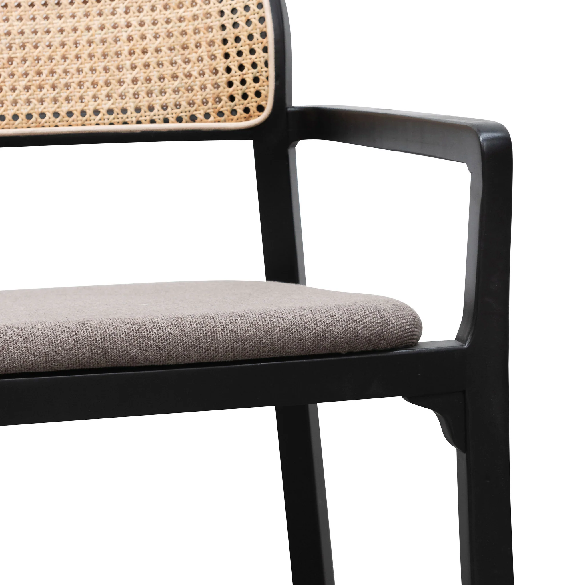 CLC6039-SD Fabric Armchair - Caramel Grey with Black Legs - Image 6