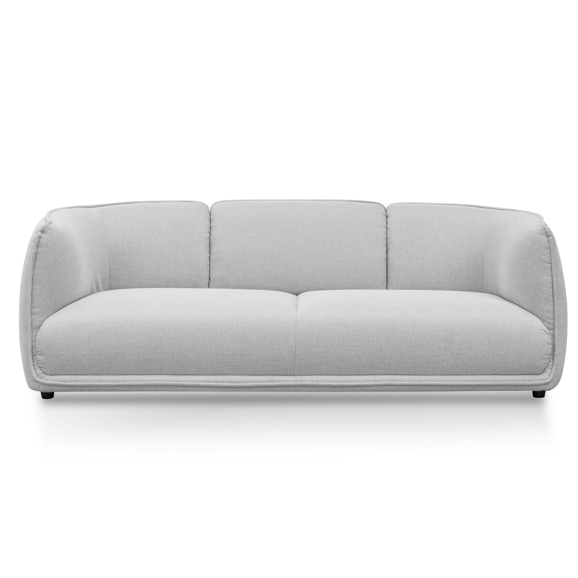 CLC6093-KSO 3 Seater Fabric Sofa- Light Texture Grey - Image 3