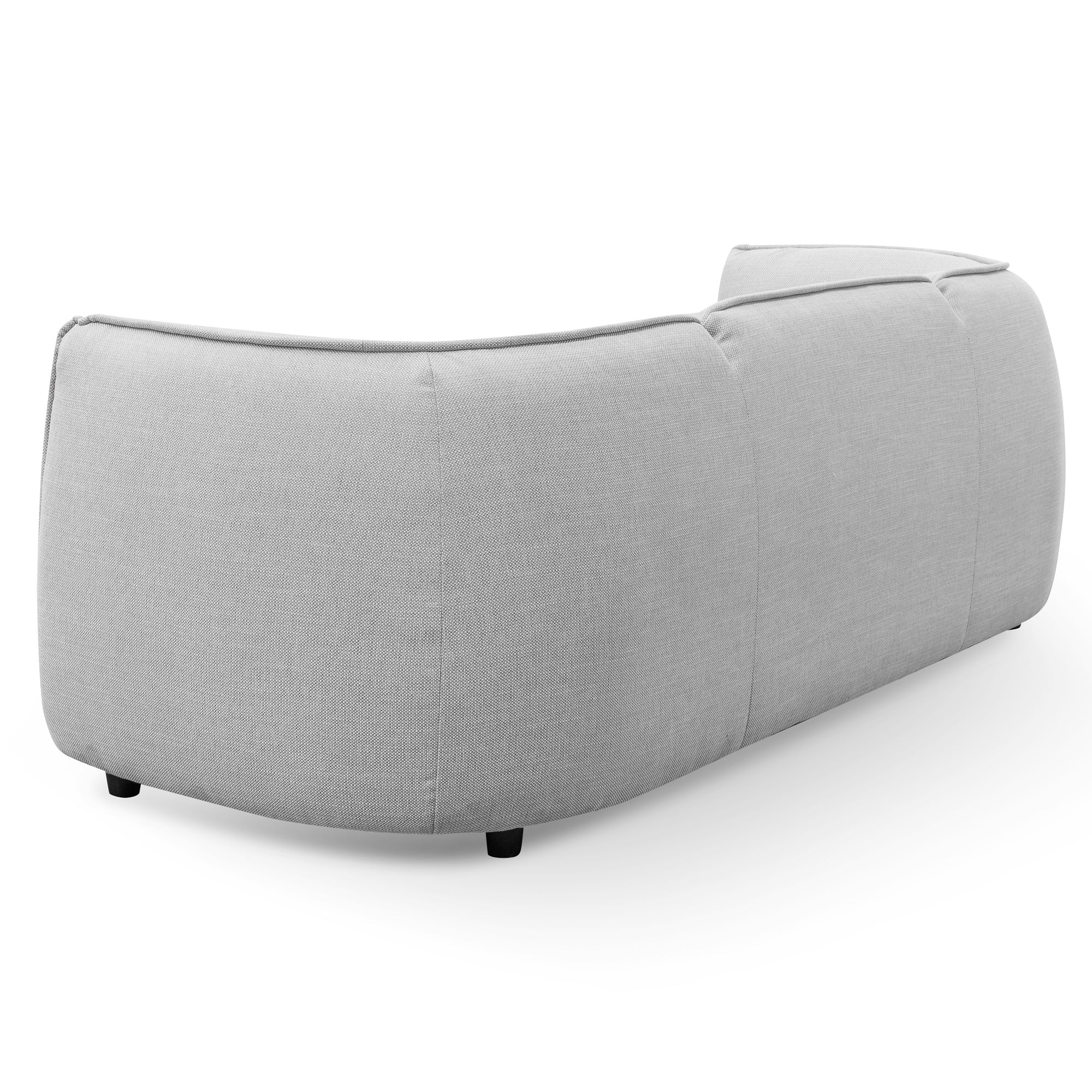 CLC6093-KSO 3 Seater Fabric Sofa- Light Texture Grey - Image 4