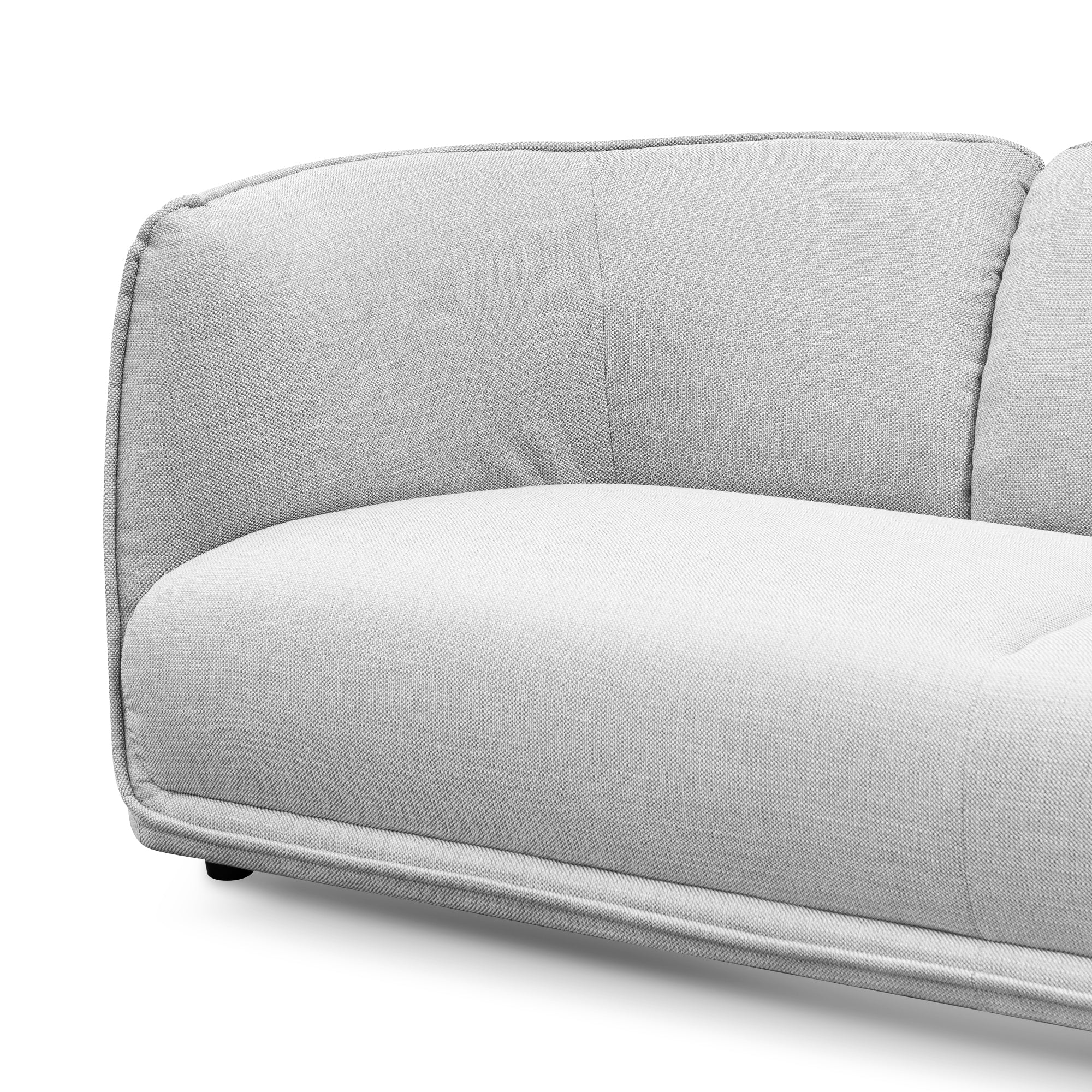 CLC6093-KSO 3 Seater Fabric Sofa- Light Texture Grey - Image 5