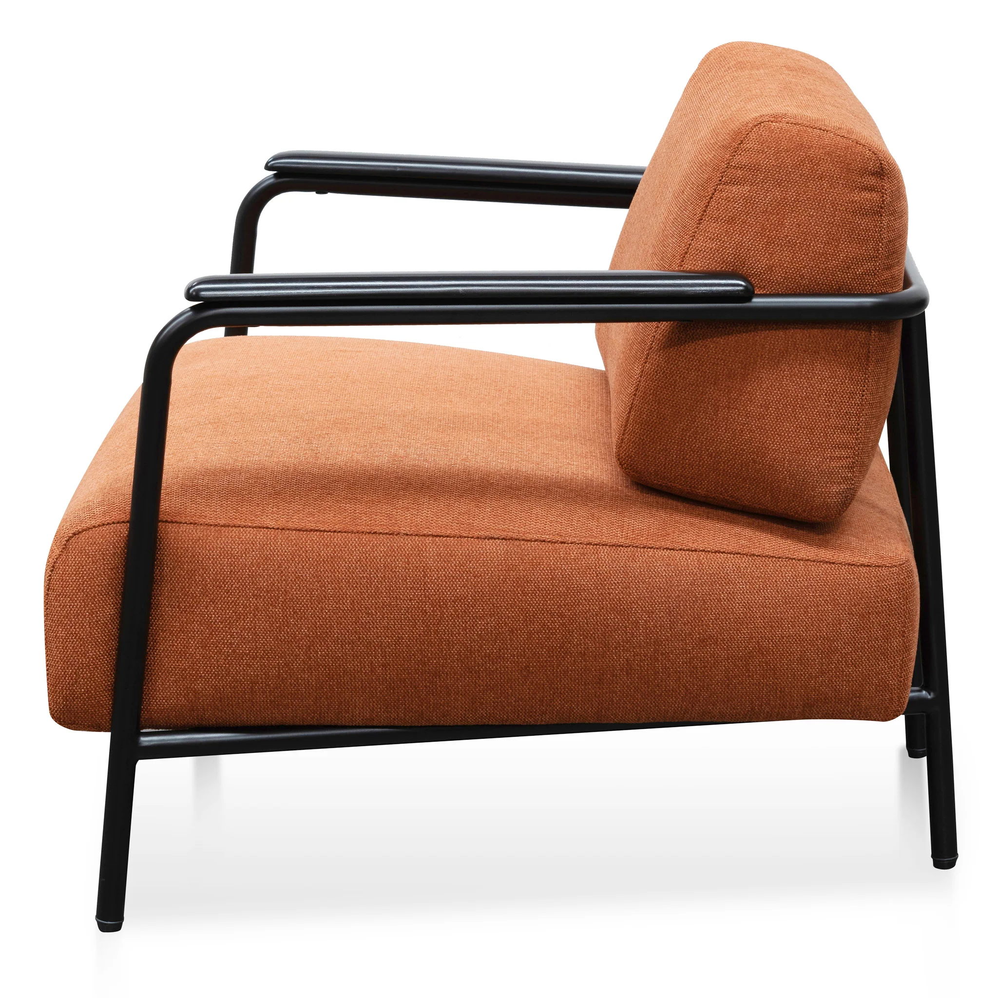 CLC6103-IG Fabric Armchair -  Burnt Orange - Black Legs - Image 3