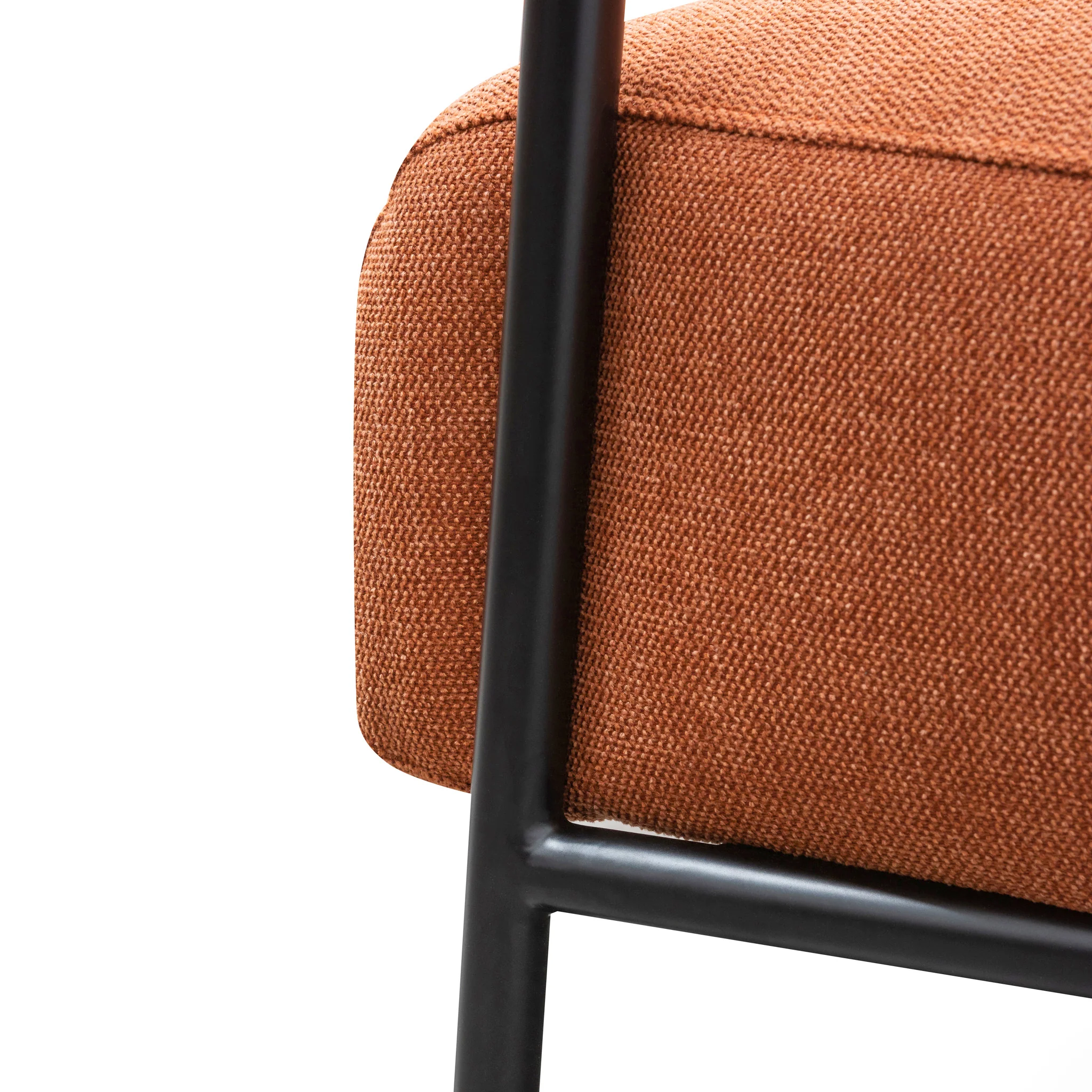 CLC6103-IG Fabric Armchair -  Burnt Orange - Black Legs - Image 6