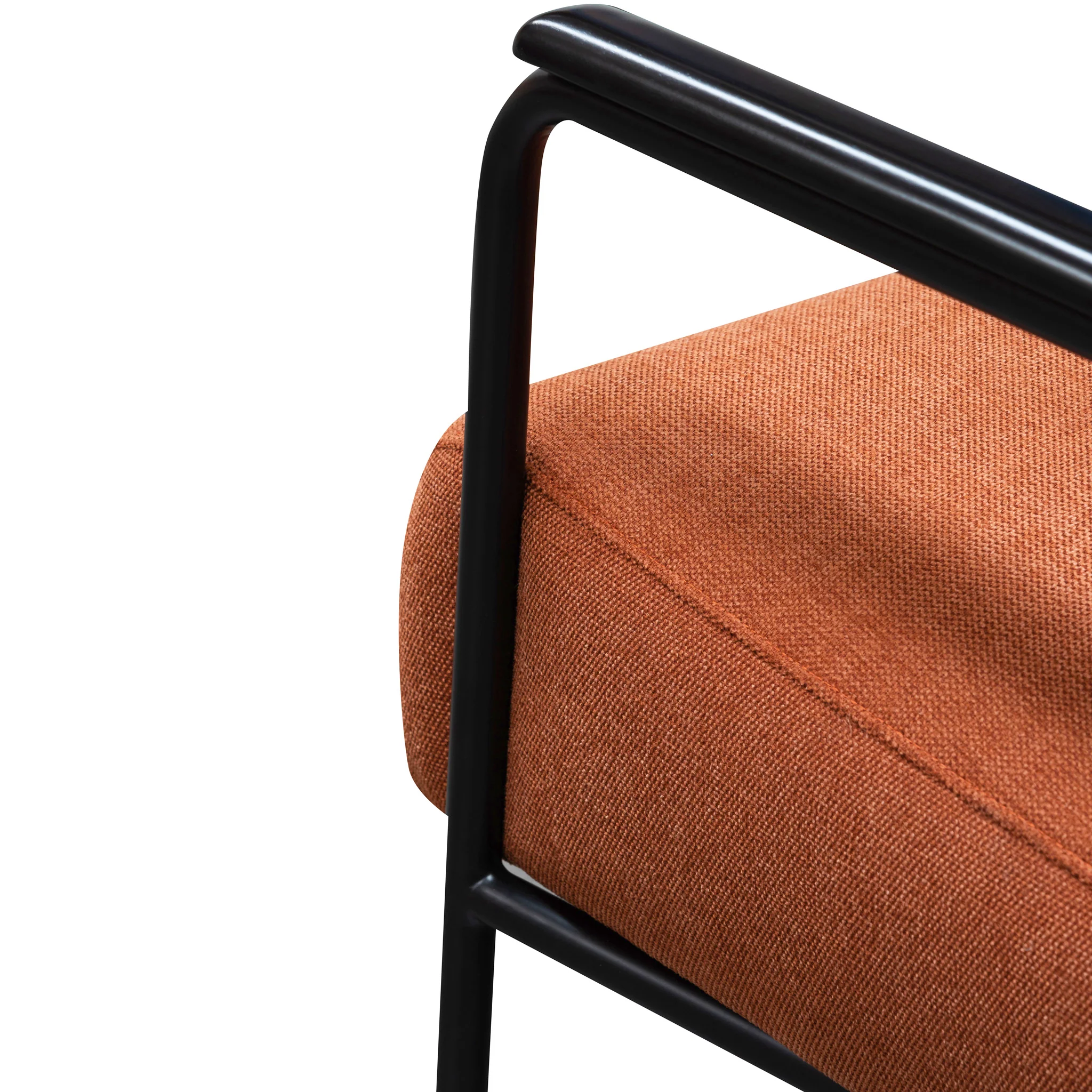 CLC6103-IG Fabric Armchair -  Burnt Orange - Black Legs - Image 7