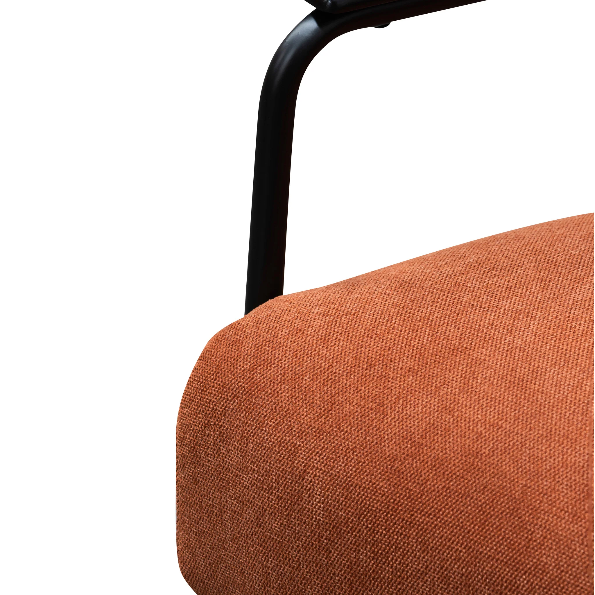CLC6103-IG Fabric Armchair -  Burnt Orange - Black Legs - Image 8
