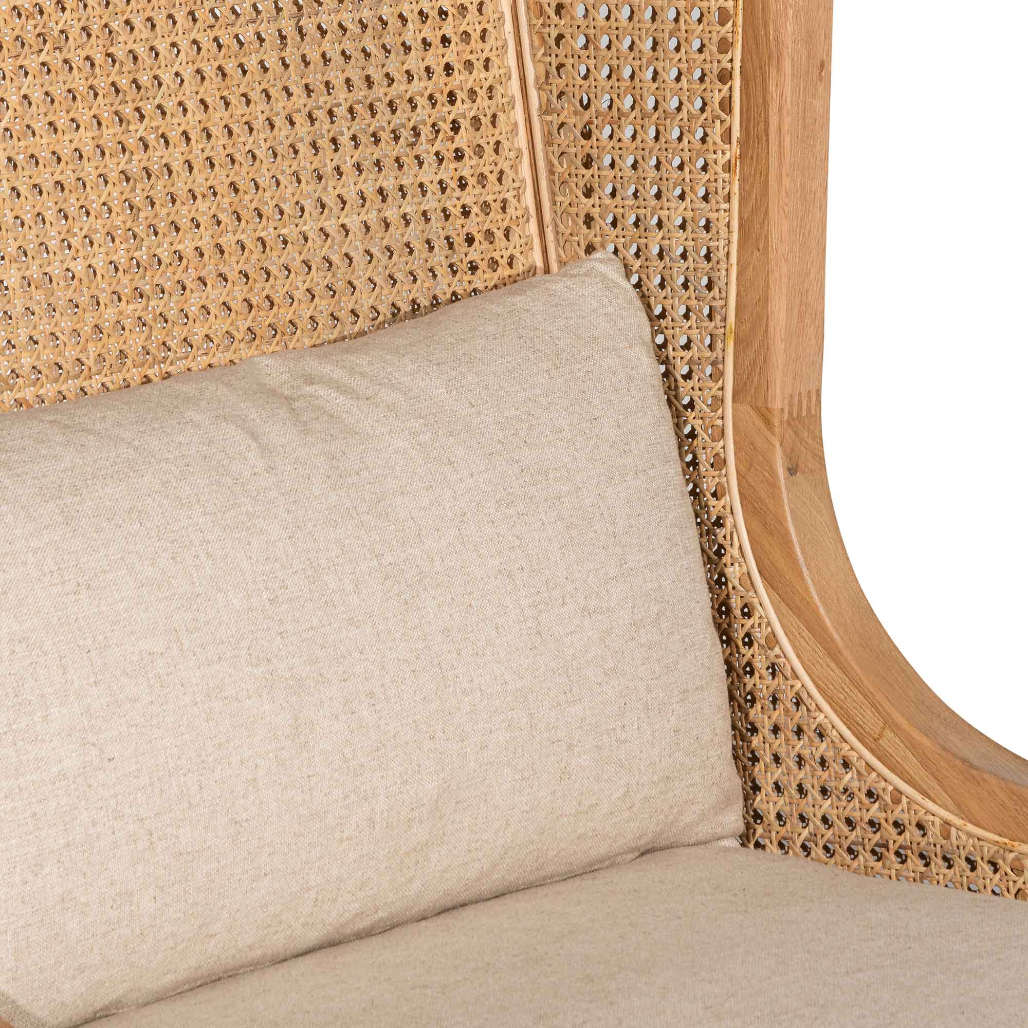 CLC6398-CH Wingback Rattan Armchair - Distress Natural - Sand White - Image 10