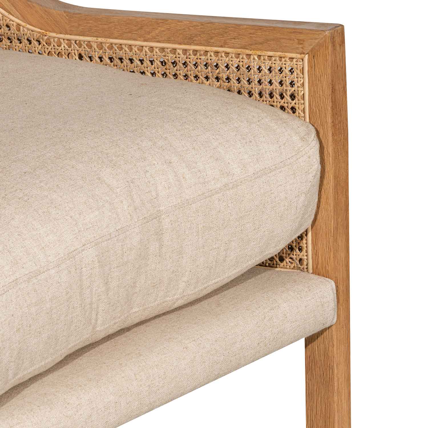 CLC6398-CH Wingback Rattan Armchair - Distress Natural - Sand White - Image 11