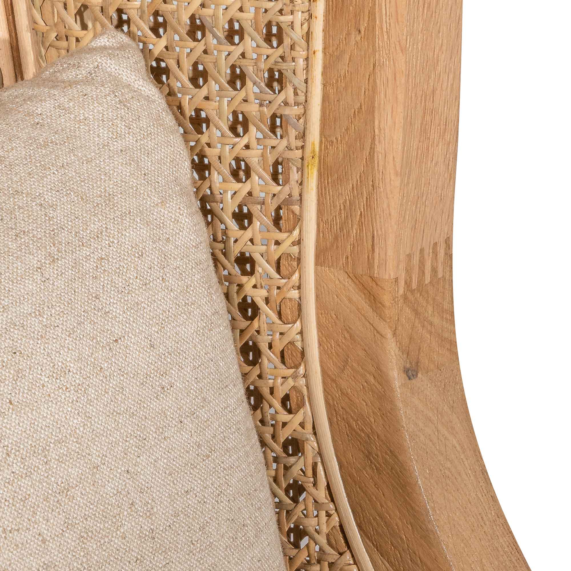 CLC6398-CH Wingback Rattan Armchair - Distress Natural - Sand White - Image 12