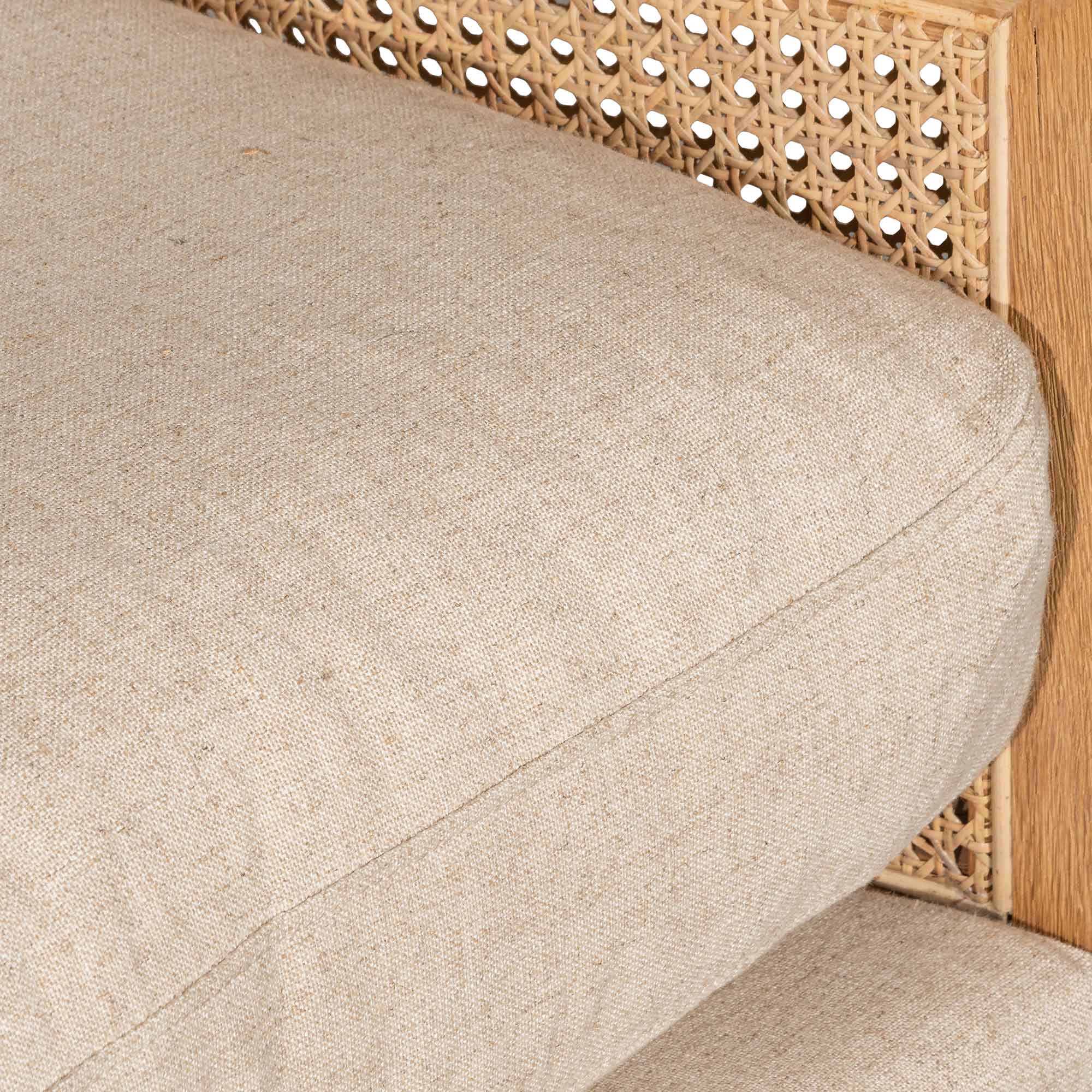 CLC6398-CH Wingback Rattan Armchair - Distress Natural - Sand White - Image 13