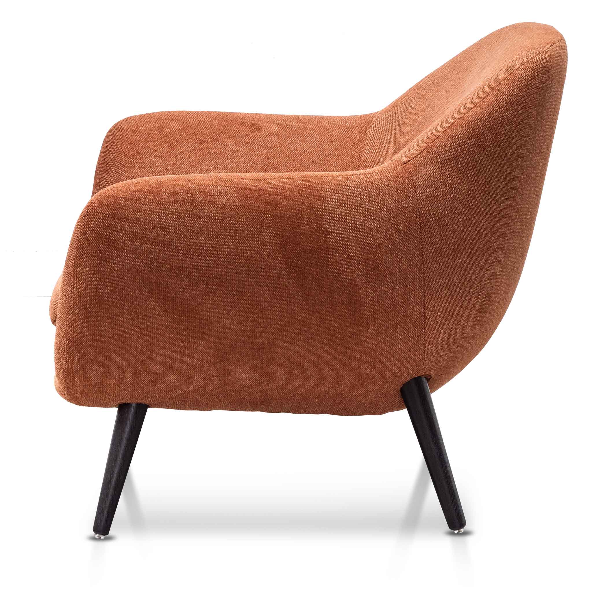 CLC6411-IG Fabric Armchair - Burnt Orange with Black Legs - Image 6