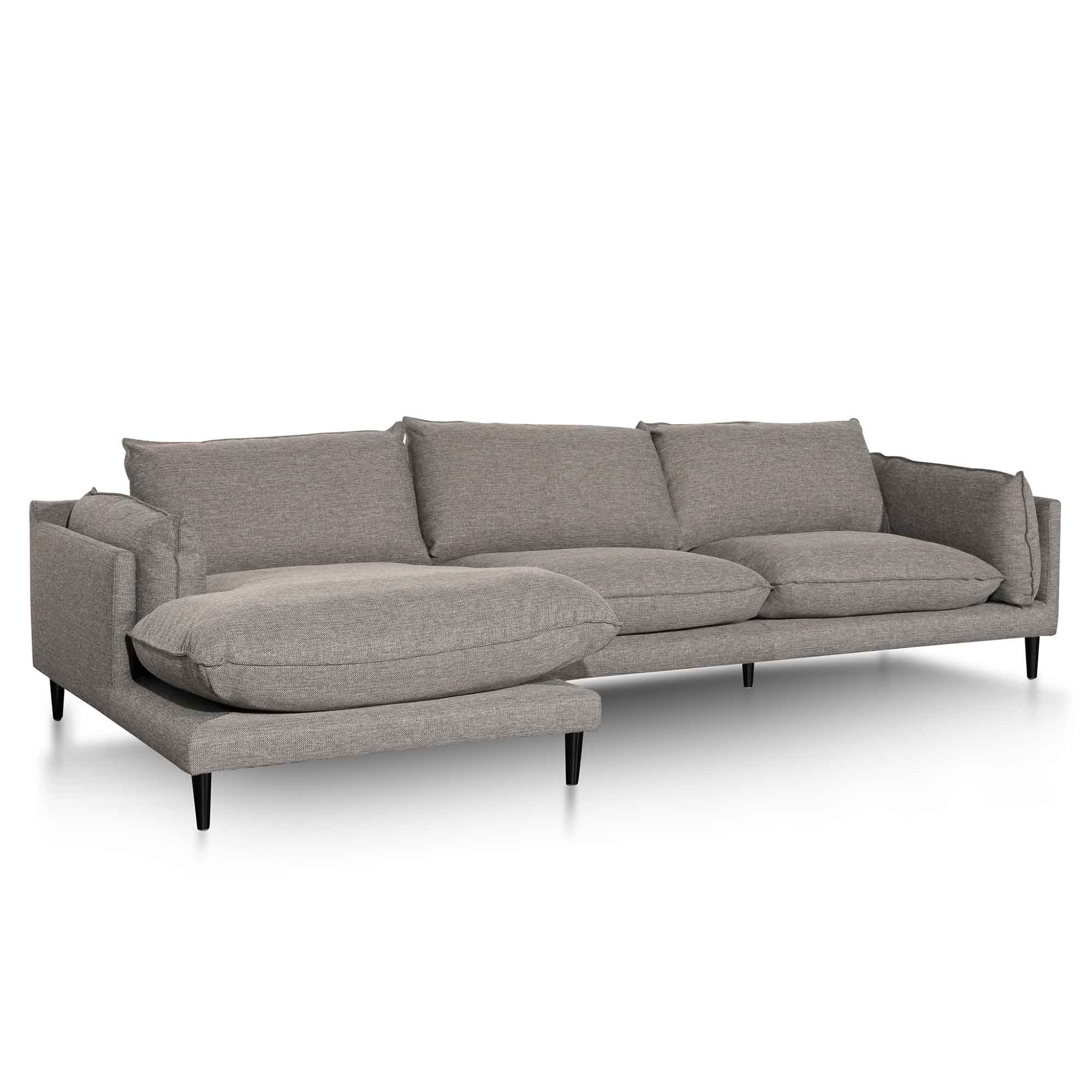 CLC6430-KSO 4 Seater Left Chaise Fabric Sofa - Graphite Grey - Image 3