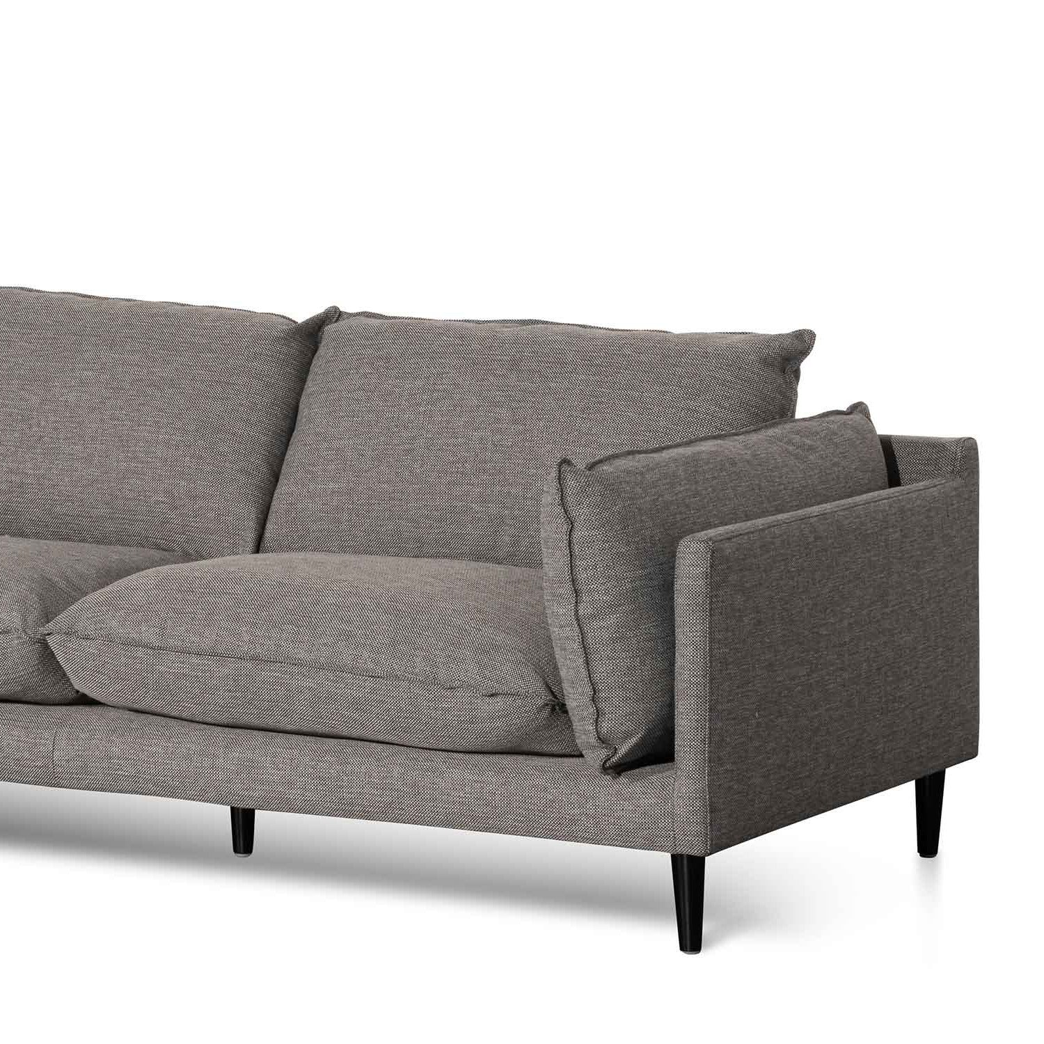 CLC6430-KSO 4 Seater Left Chaise Fabric Sofa - Graphite Grey - Image 6