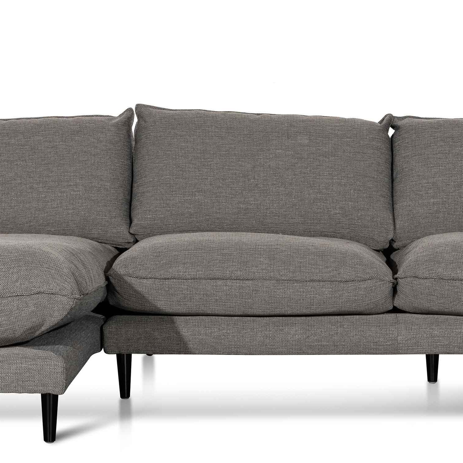 CLC6430-KSO 4 Seater Left Chaise Fabric Sofa - Graphite Grey - Image 8