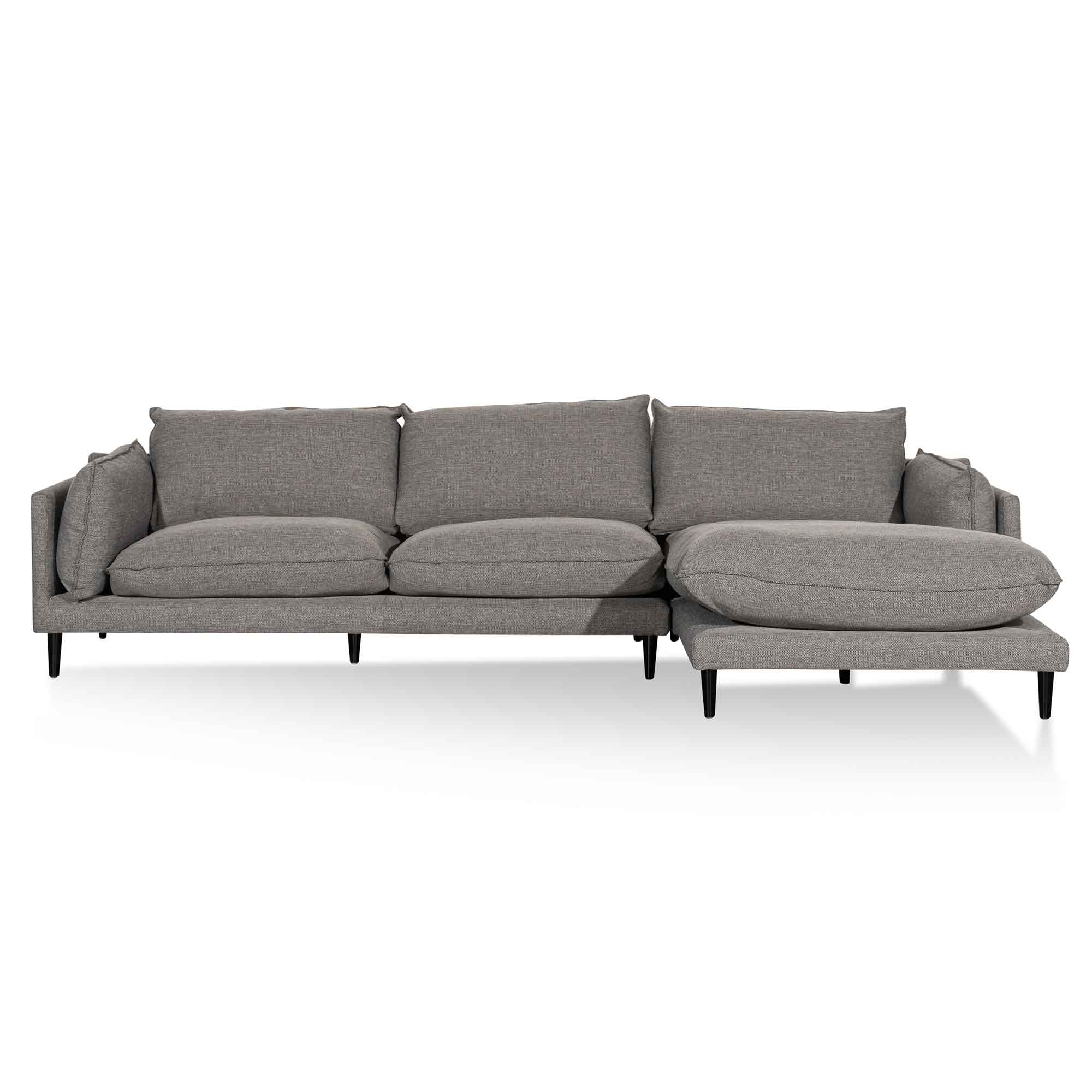 CLC6431-KSO 4 Seater Right Chaise Fabric Sofa - Graphite Grey - Image 3