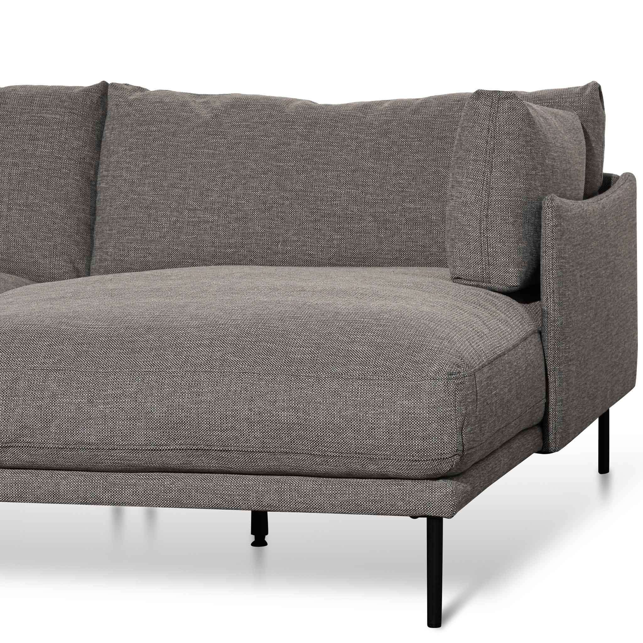 CLC6436-KSO 4 Seater Right Chaise Fabric Sofa - Graphite Grey - Image 4
