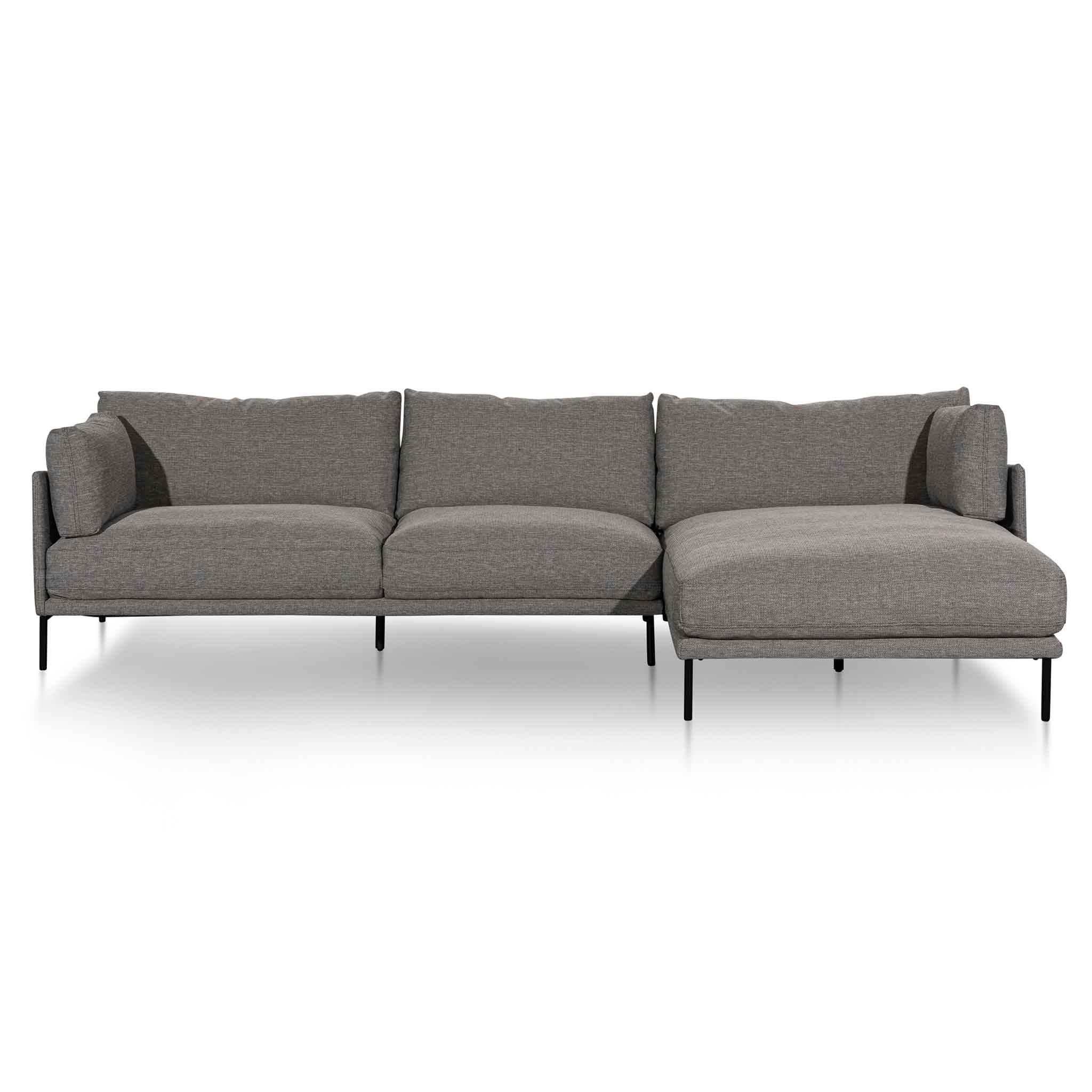 CLC6436-KSO 4 Seater Right Chaise Fabric Sofa - Graphite Grey - Image 9