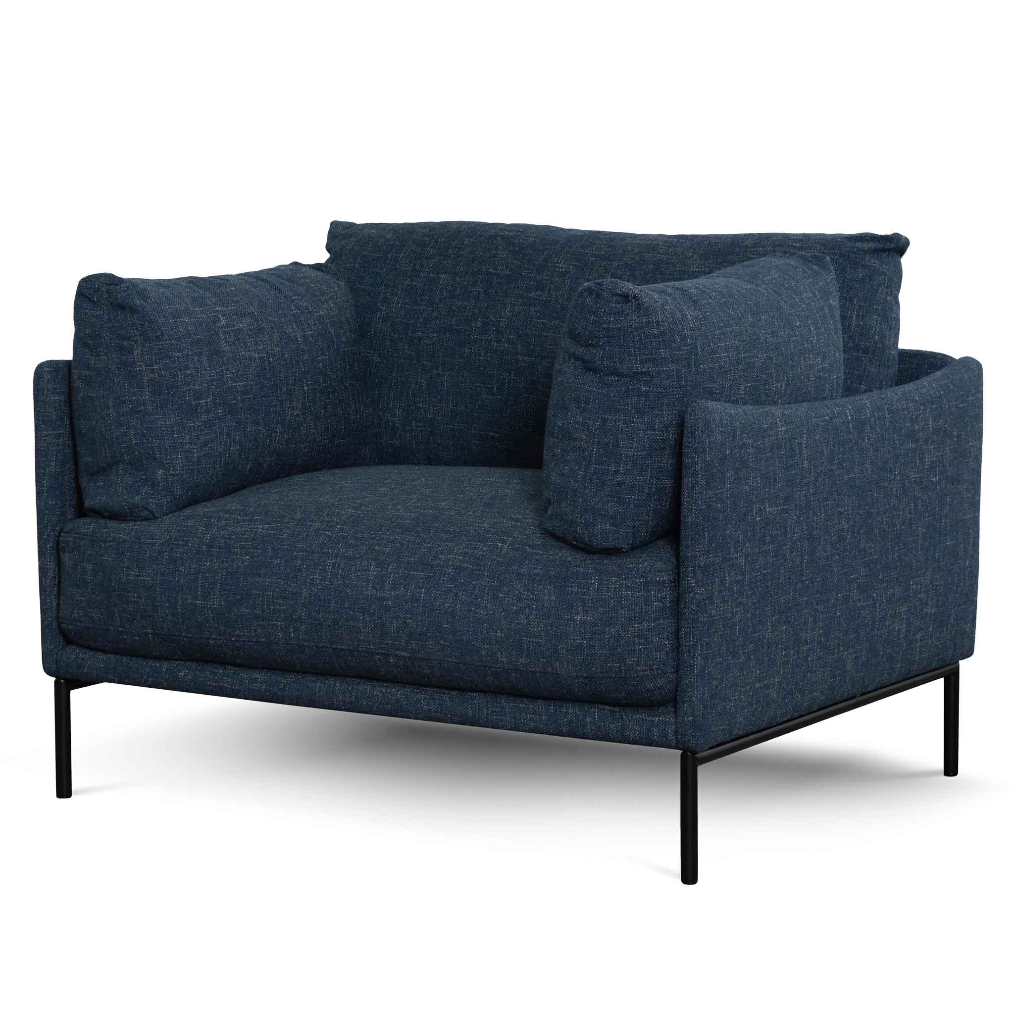 CLC6557-KSO Fabric Arm Chair - Dark Blue - Image 3