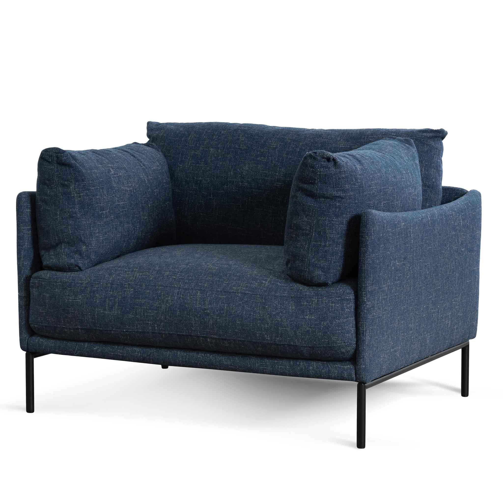 CLC6557-KSO Fabric Arm Chair - Dark Blue - Image 4