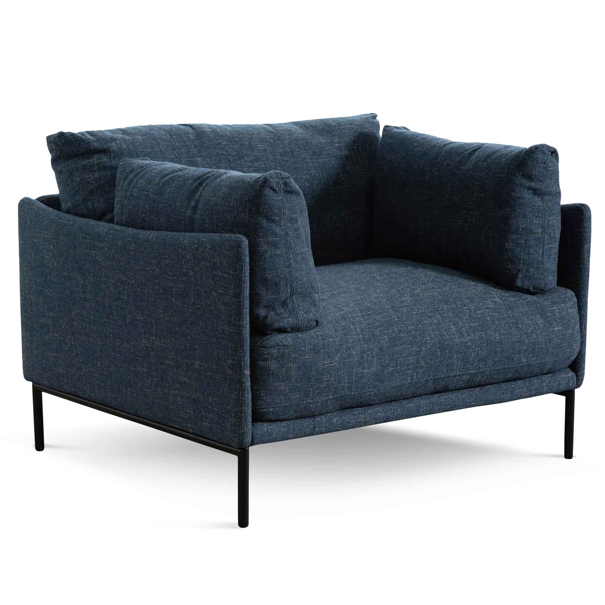 CLC6557-KSO Fabric Arm Chair - Dark Blue - Image 5