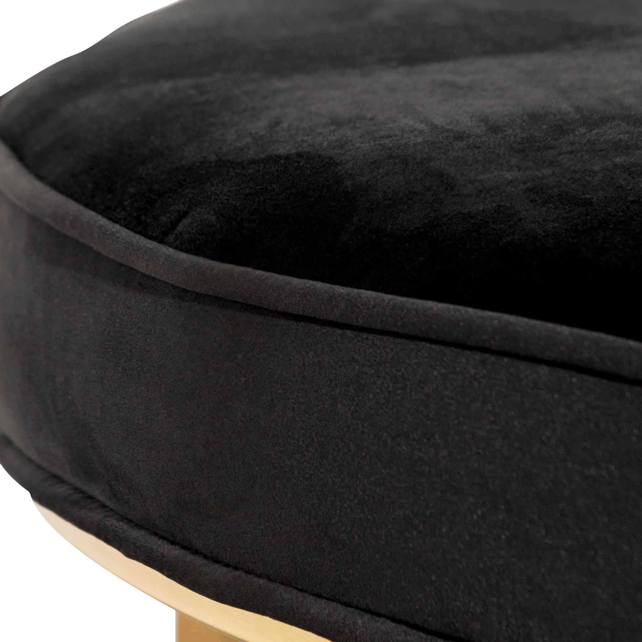 CLC6627-BS 100cmx46cm Ottoman - Black Velvet - Image 10
