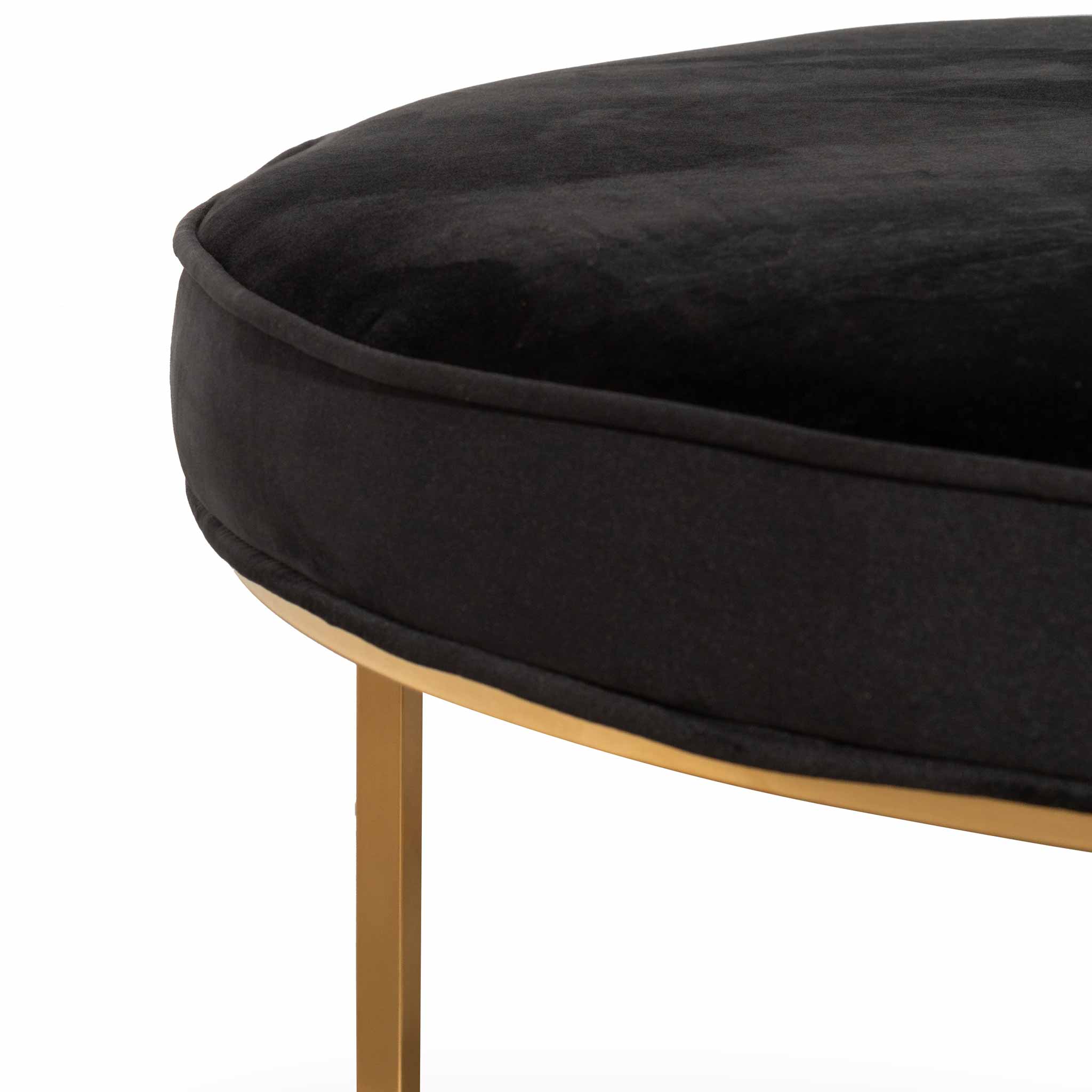 CLC6627-BS 100cmx46cm Ottoman - Black Velvet - Image 13