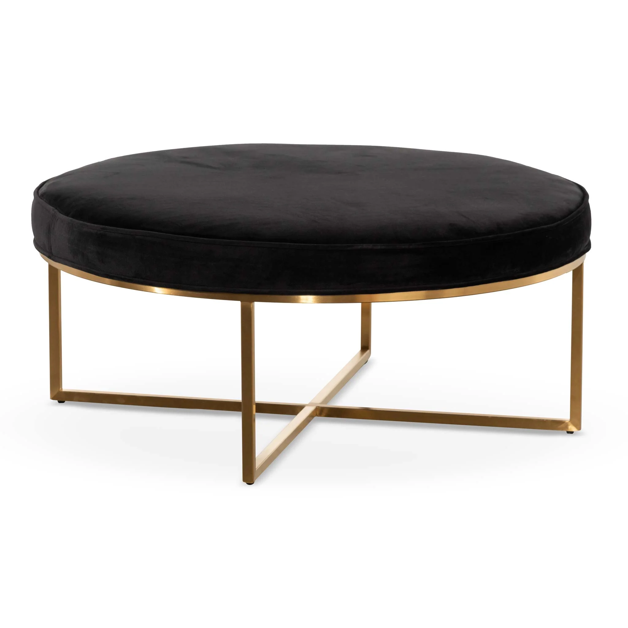 CLC6627-BS 100cmx46cm Ottoman - Black Velvet - Image 6