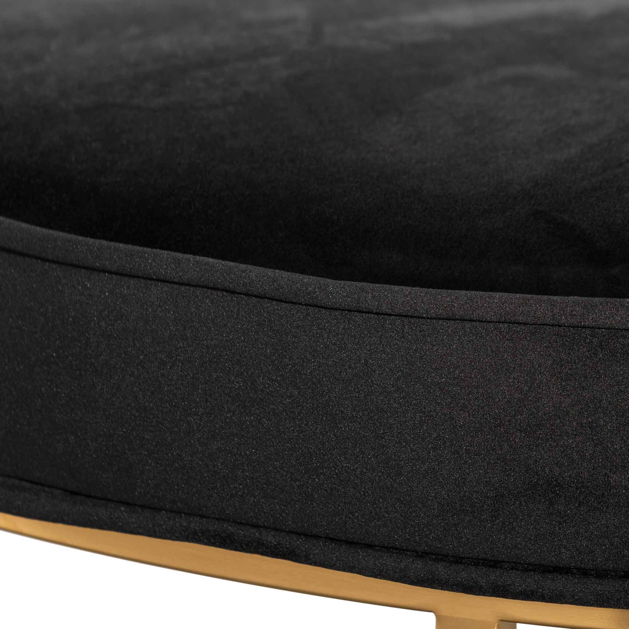 CLC6627-BS 100cmx46cm Ottoman - Black Velvet - Image 8