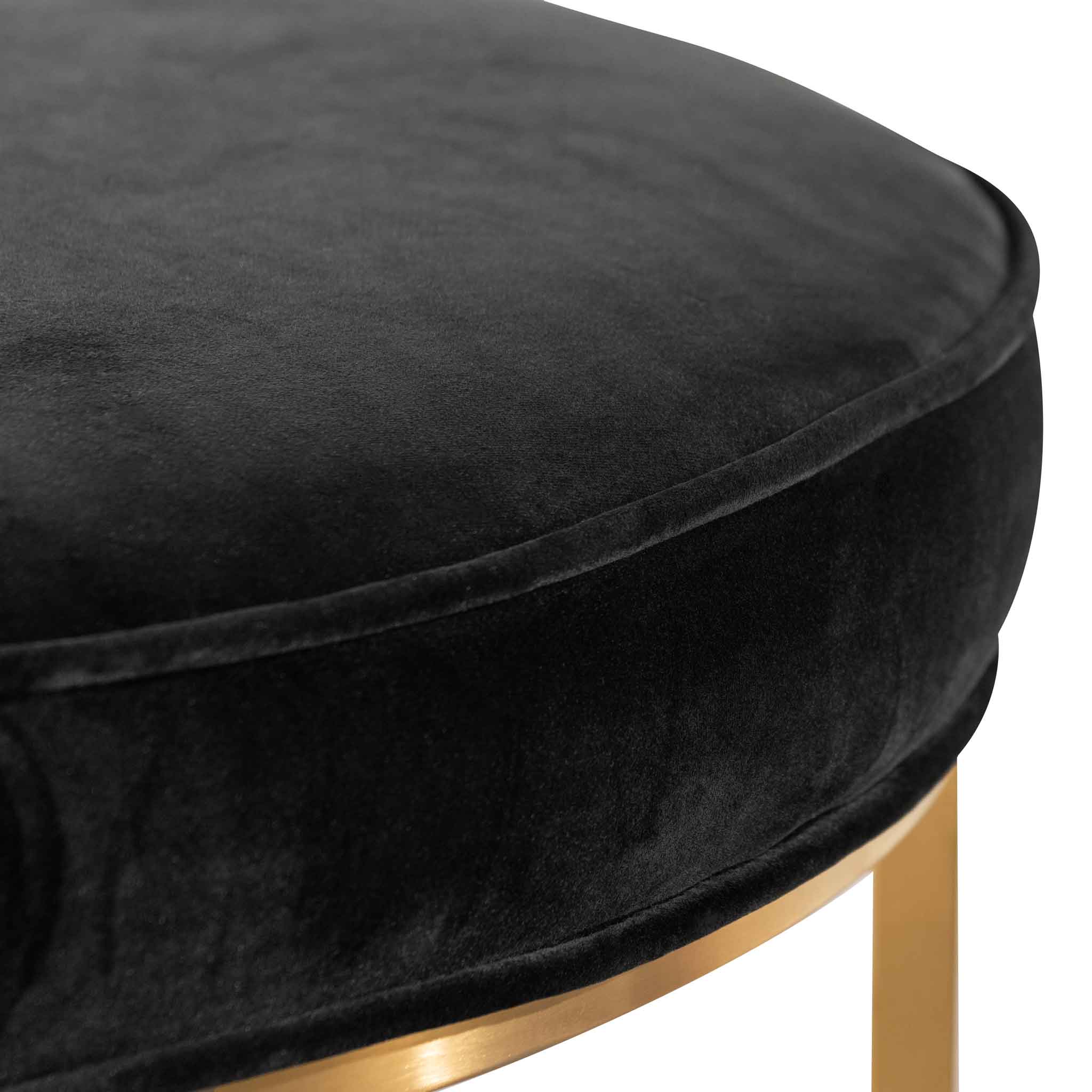 CLC6627-BS 100cmx46cm Ottoman - Black Velvet - Image 9