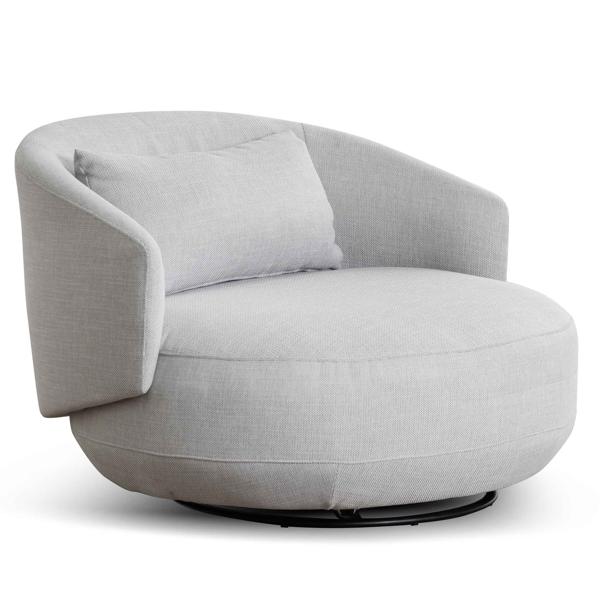 CLC6657-KSO Swivel Armchair - Light Texture Grey - Image 8