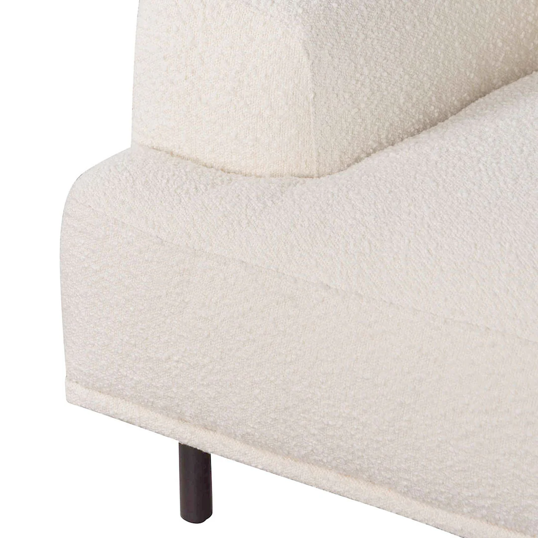 CLC6690-CA Armchair - Ivory White Boucle with Black Legs - Last one - Image 7
