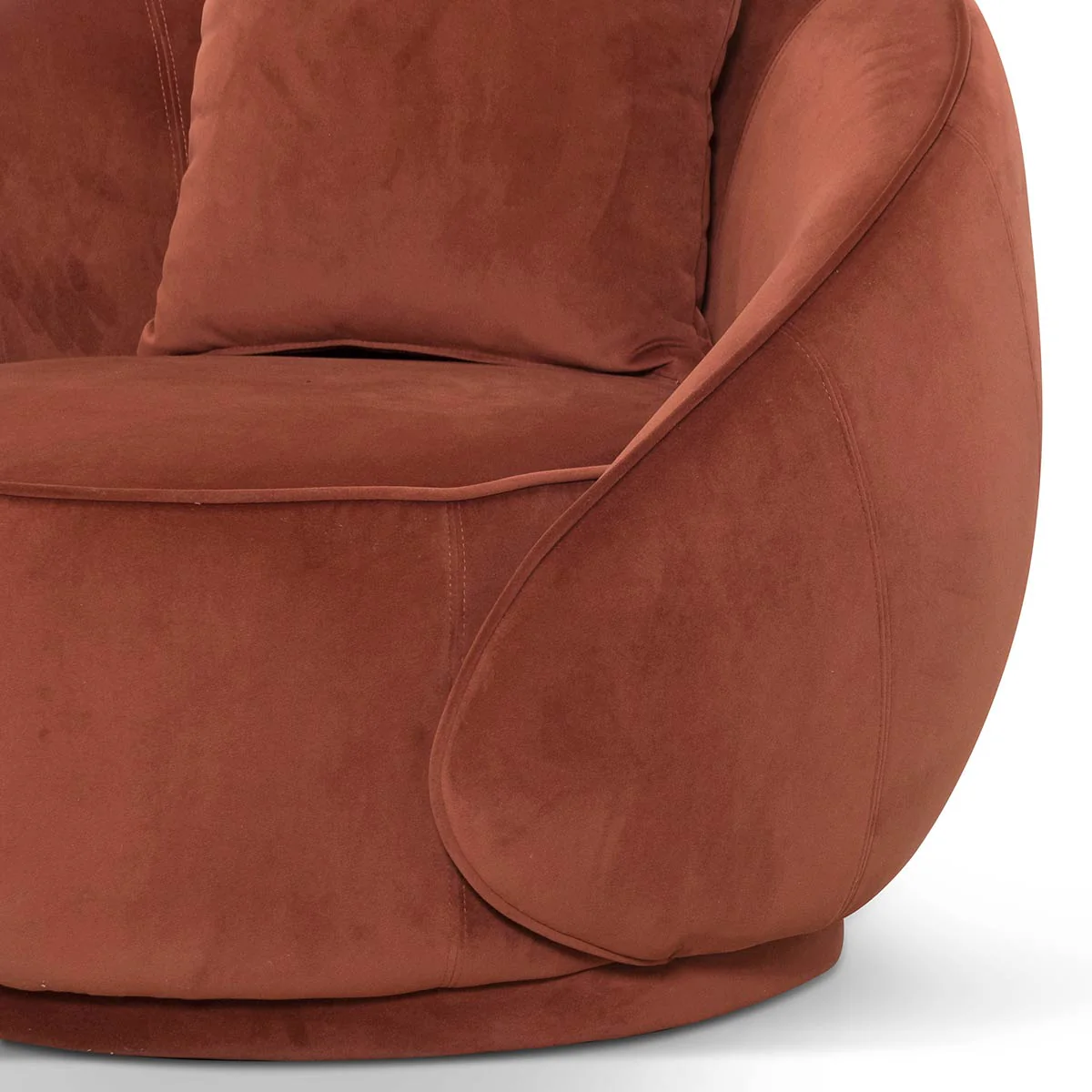 CLC6747-FS Velvet Armchair - Rustic Orange - Image 11