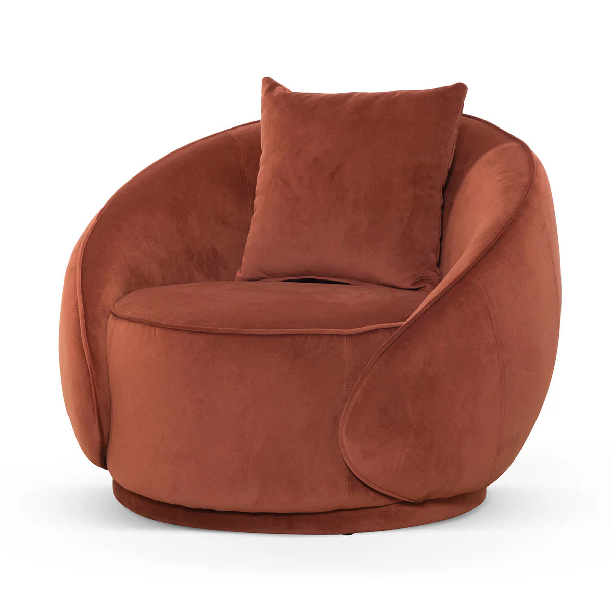 CLC6747-FS Velvet Armchair - Rustic Orange - Image 3