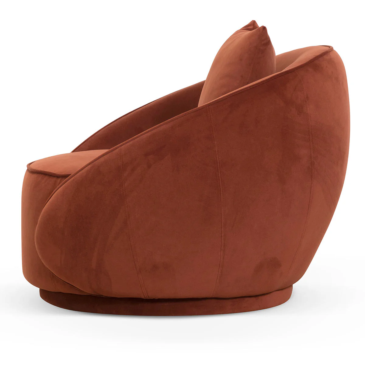 CLC6747-FS Velvet Armchair - Rustic Orange - Image 4