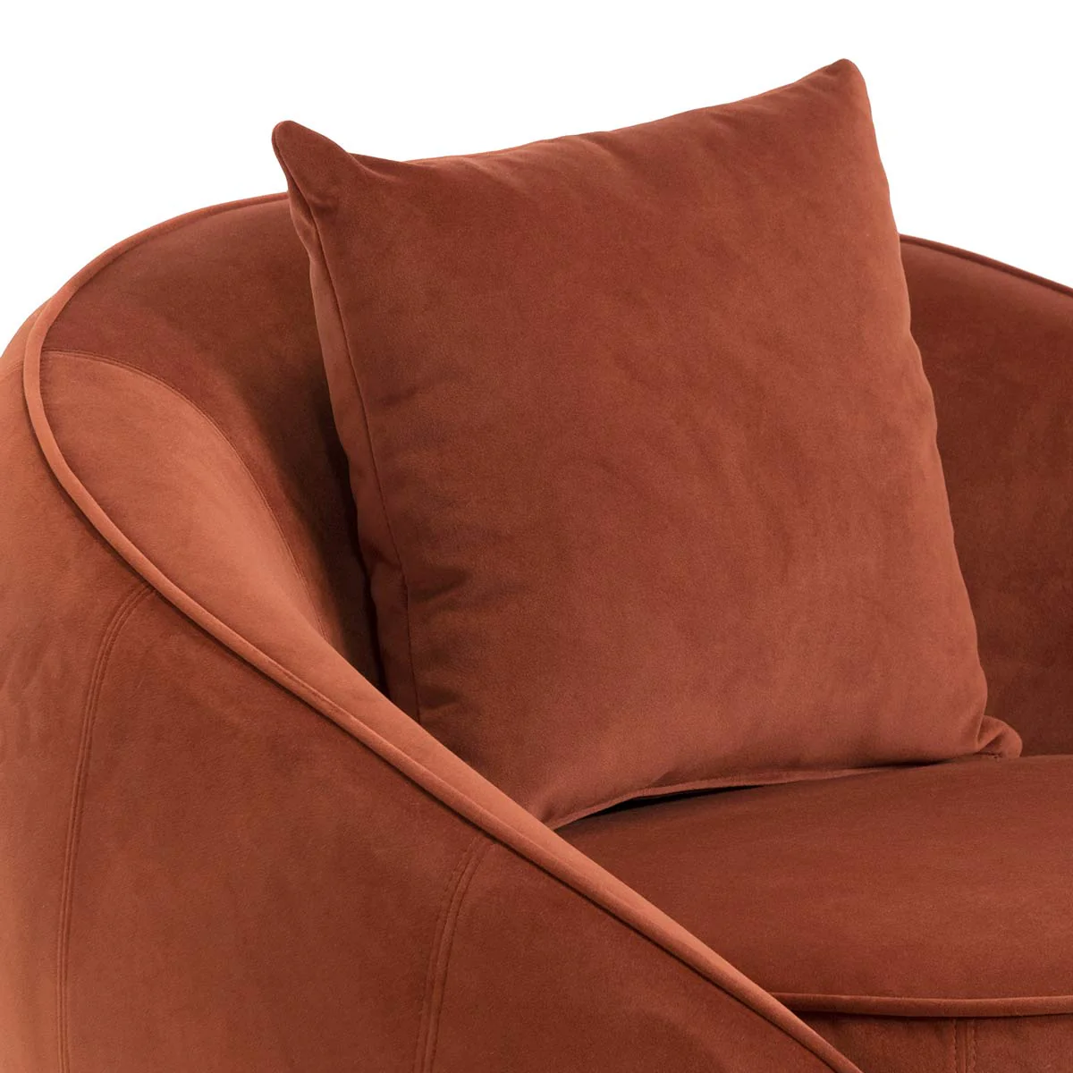 CLC6747-FS Velvet Armchair - Rustic Orange - Image 7