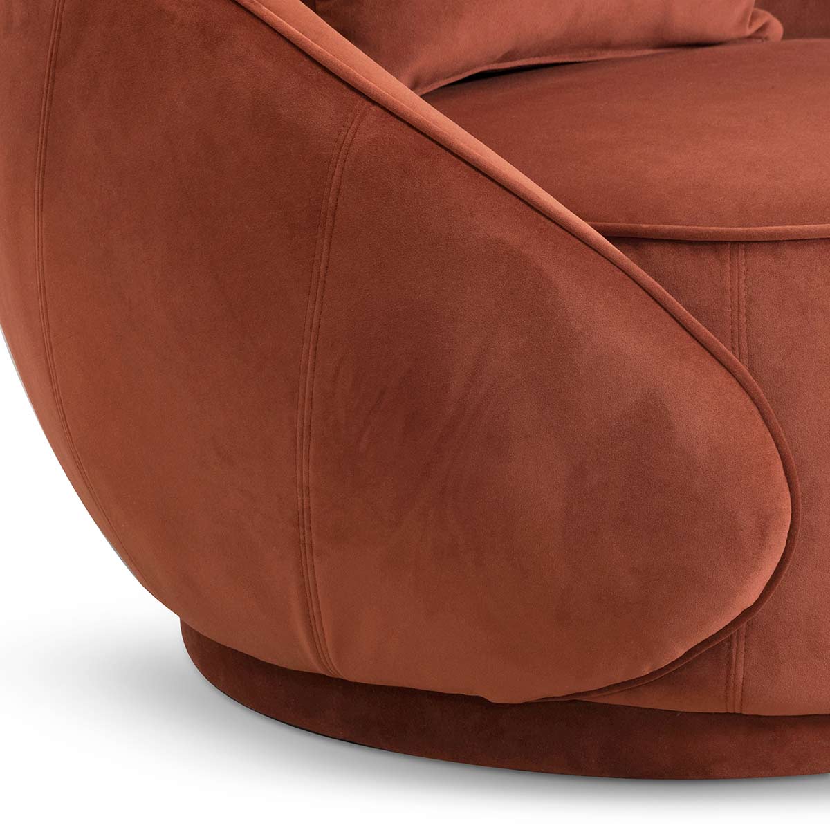 CLC6747-FS Velvet Armchair - Rustic Orange - Image 9