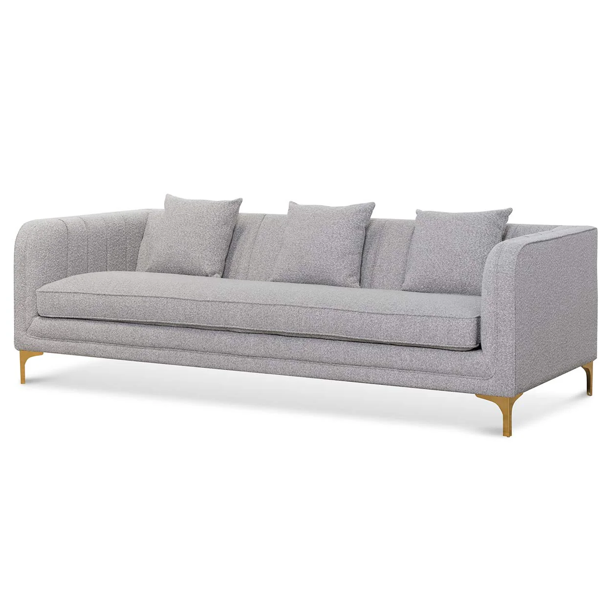 CLC6750-FS 3 Seater Sofa - Ash Grey Boucle - Image 3