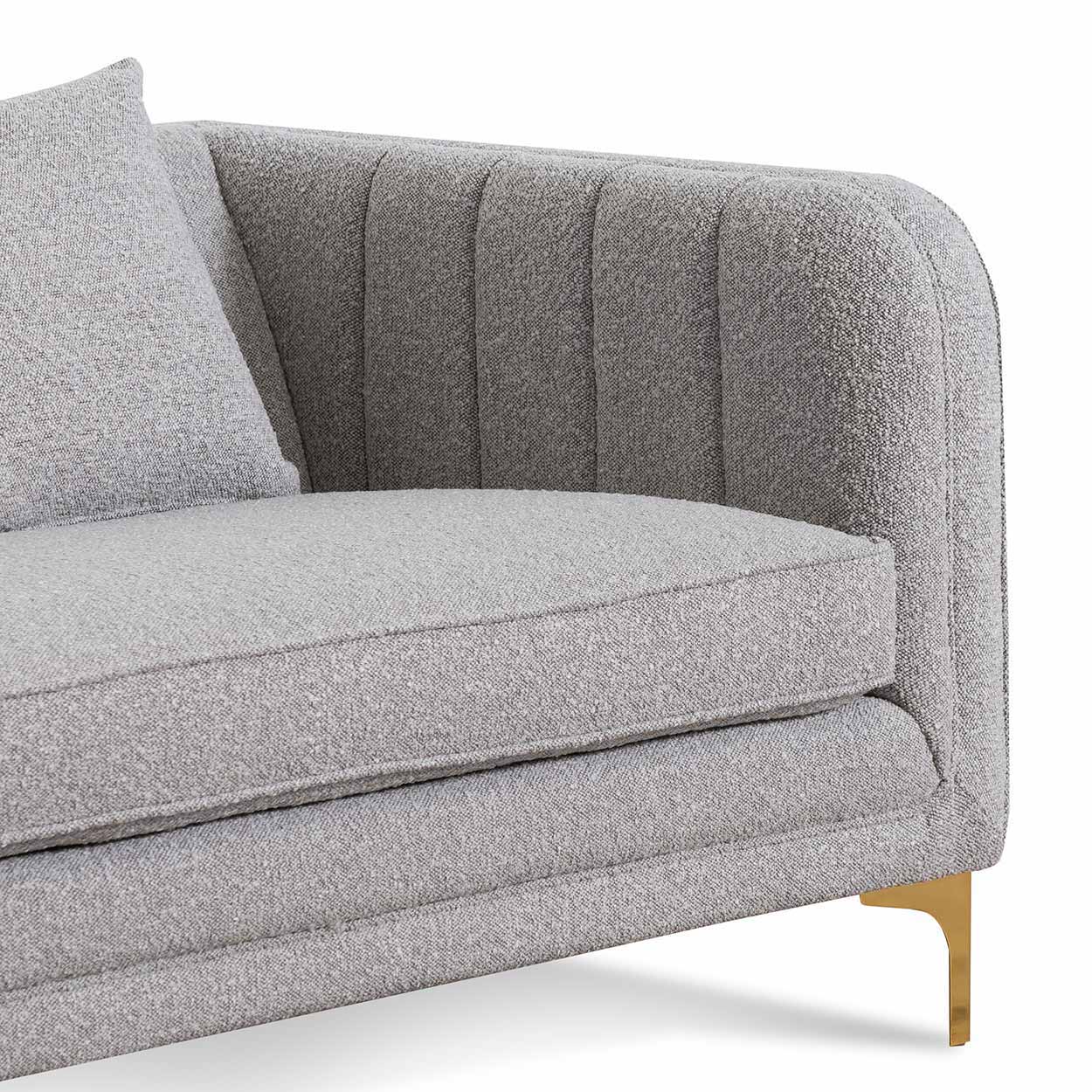 CLC6750-FS 3 Seater Sofa - Ash Grey Boucle - Image 6